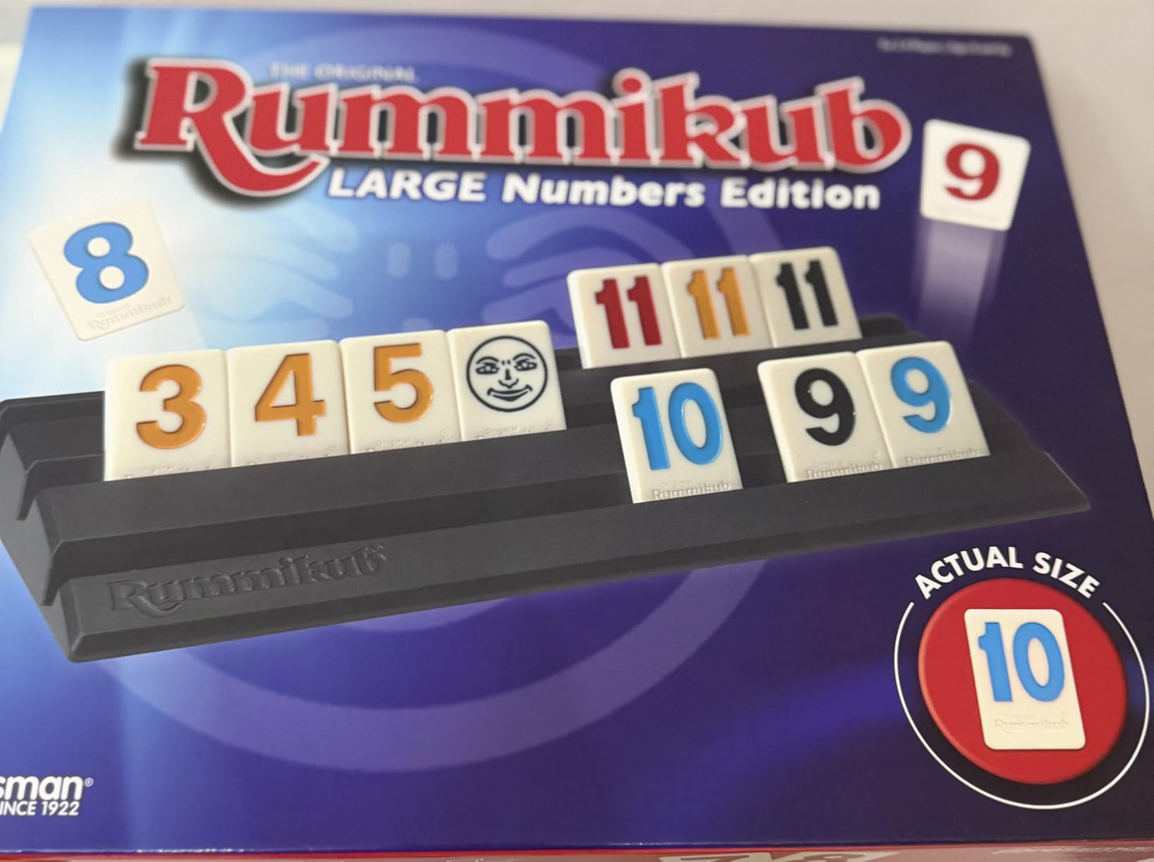 Pressman Rummikub Large Numbers Edition - The Original Rummy Tile Game Blue, 5