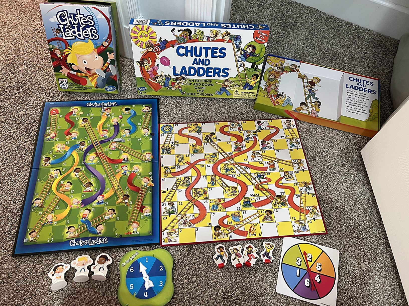 Classic Chutes and Ladders with 1970's Artwork by Winning Moves Games USA for Children Ages 3 and Up, Preschool Games for 2-4 Players (1195) customer photo 1