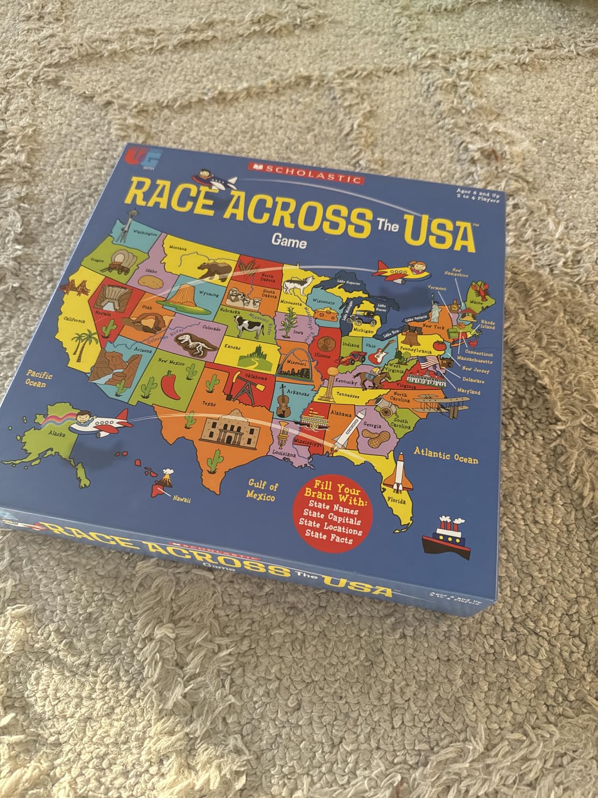 University Games, Scholastic Race Across the USA Board Game , Geography Learning Game for Kids and Families, for 2 to 4 Players Ages 8 and Up customer photo 1