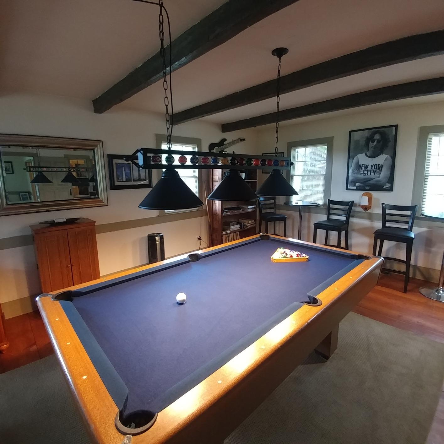 Wellmet 59 Inch Pool Table Light for Game Room with Billiards Decoration | 3 Light Modern Kitchen Island Pendant Light with Matte Black Shade, Billiard Lights Hanging Chandelier for Over Pool Table customer photo 1