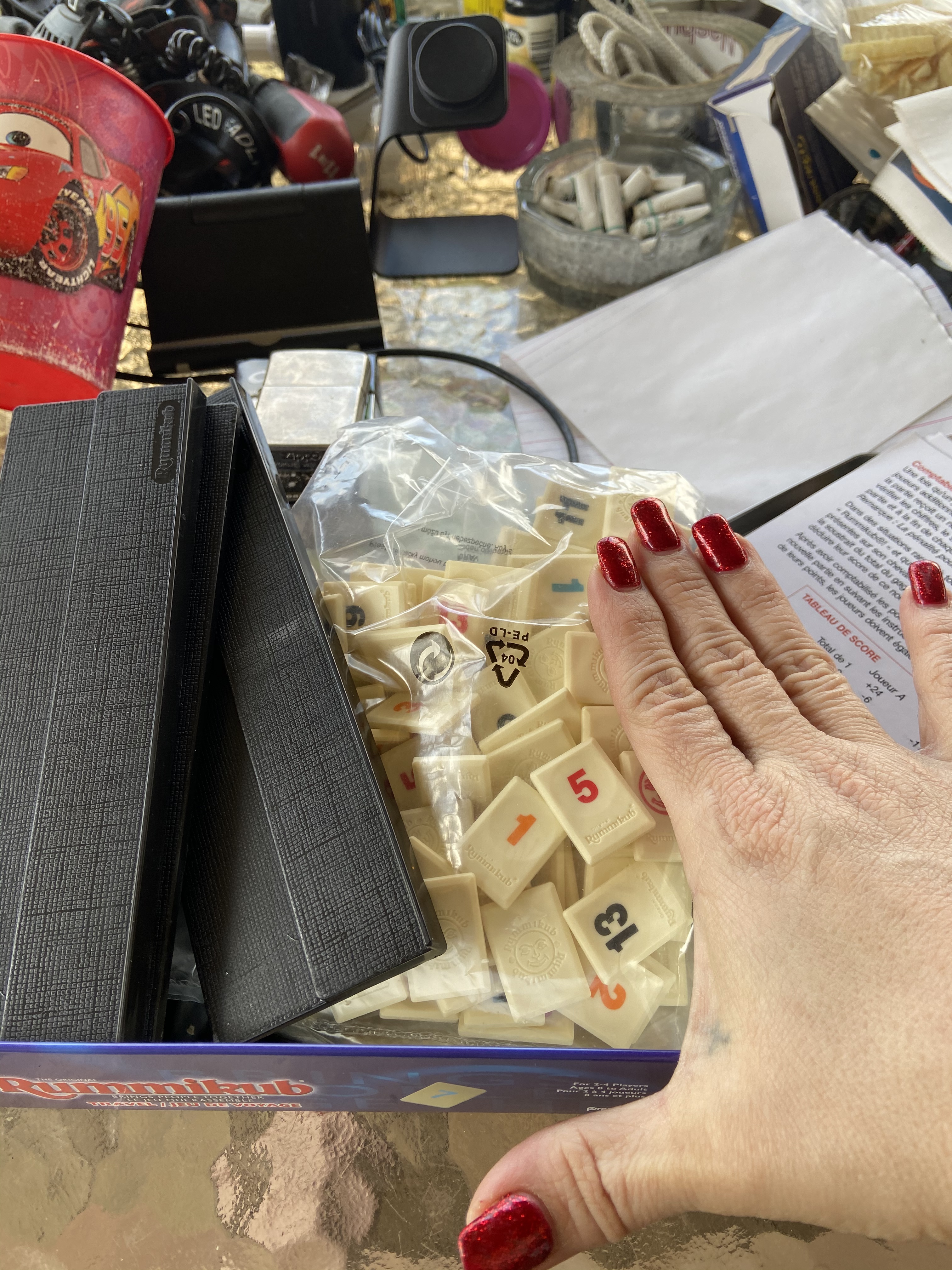 Pressman Rummikub in Travel Tin - The Original Rummy Tile Game, Blue customer photo 2