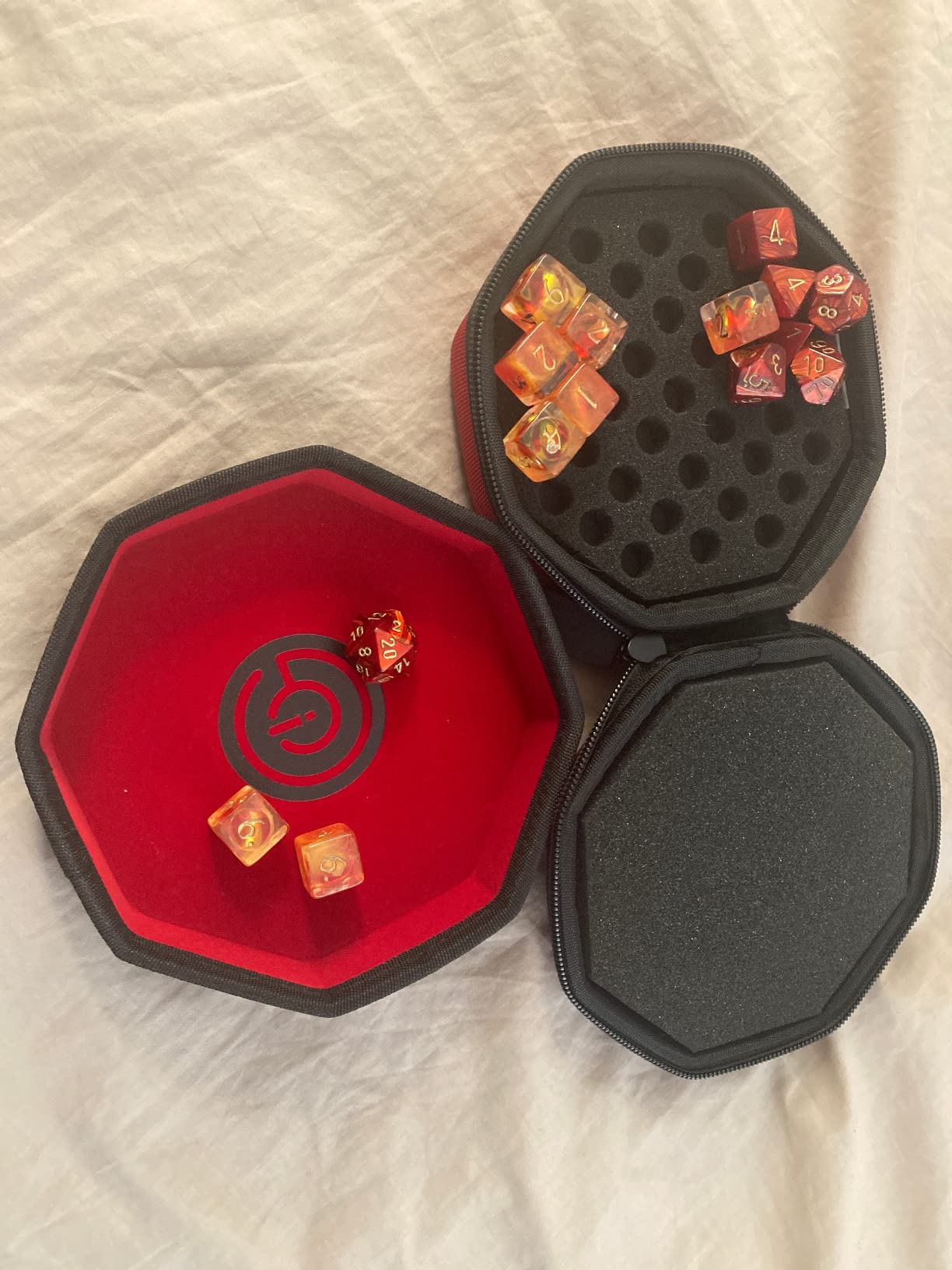 GEEKON Protective Padded Dice Case & Integrated Felt Dice Tray for Board Games, Tabletop Games and RPGs - Holds & Protects Over 75 Dice customer photo 2
