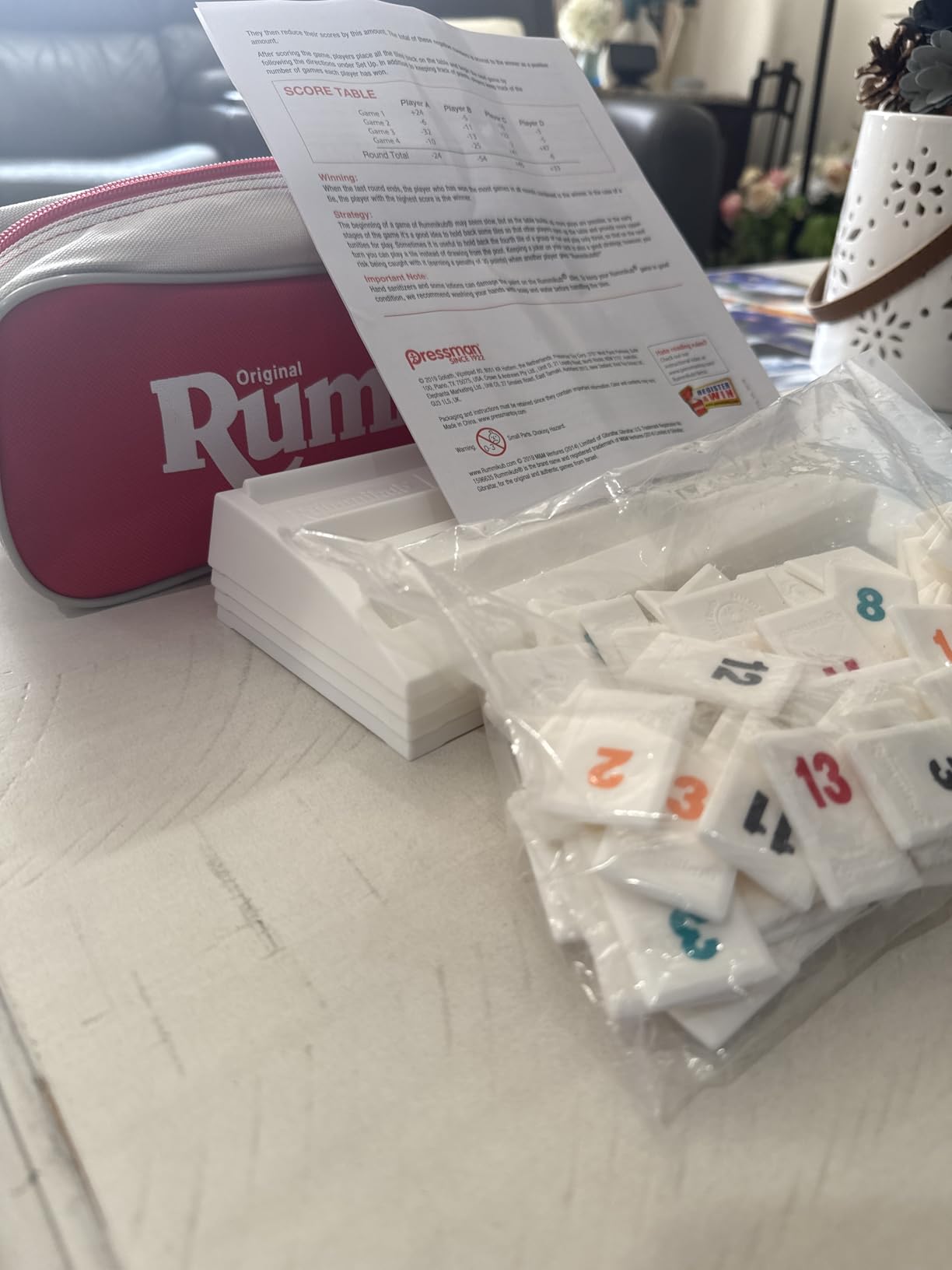 Rummikub - The Complete Original Game With Full-Size Racks and Tiles in a Durable Canvas Storage/Travel Case by Pressman - Amazon Exclusive customer photo 2