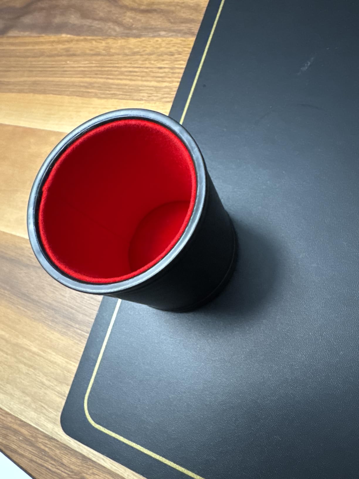 Felt Lined Professional Dice Cup - with 6 Dices Quiet for Yahtzee Game customer photo 2