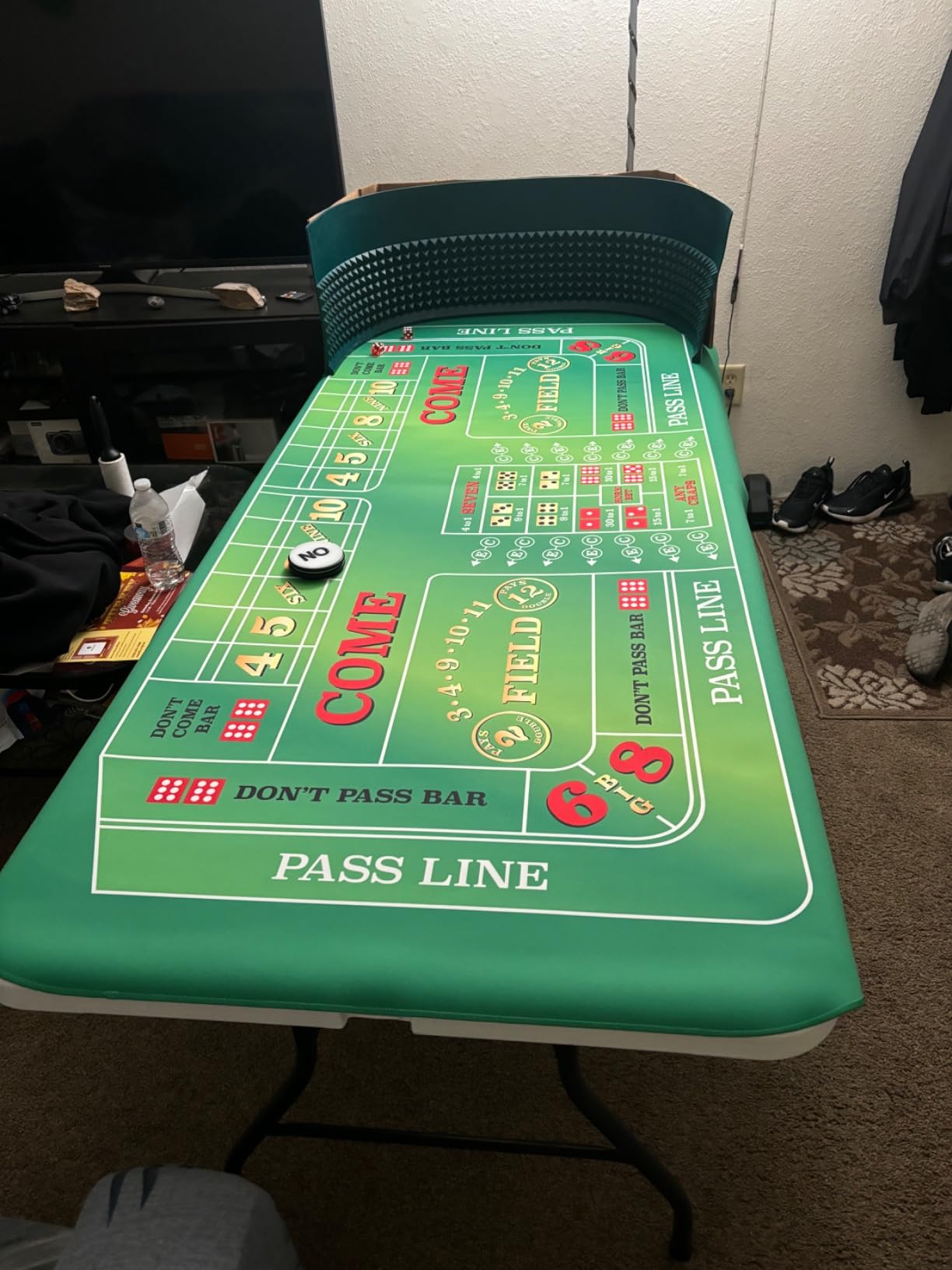 GSE Games & Sports Expert Casino Blackjack Tabletop Layout Mat with Carrying Bag, Non-Slip Rubber Blackjack Table Top Mat for Family/Friends Parties, Casino Nights customer photo 2