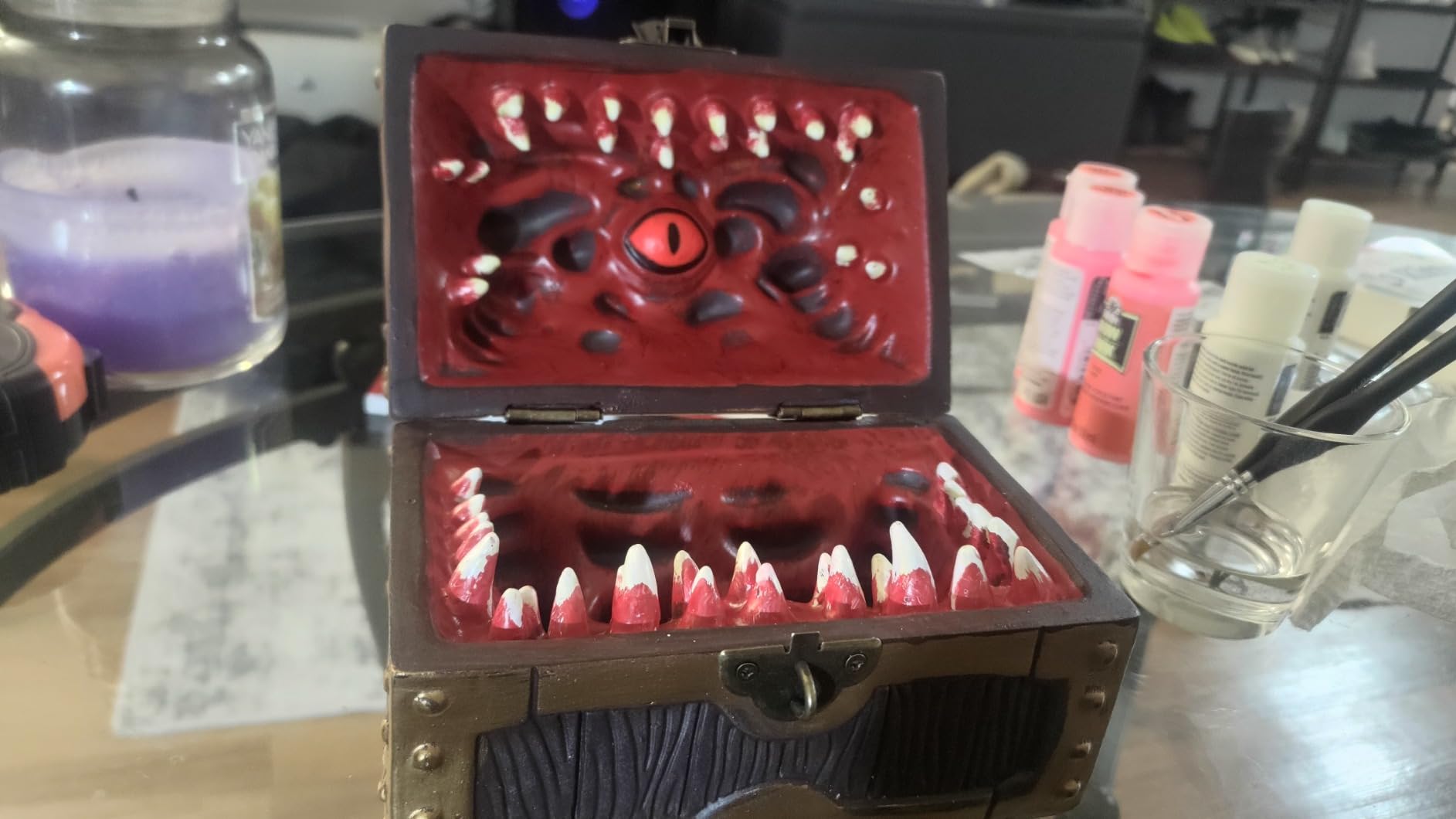 Galdor's Guild Mimic Dice Chest Storage Box | Free Lock & Key | Compatible with Dungeons & Dragons Players customer photo 1