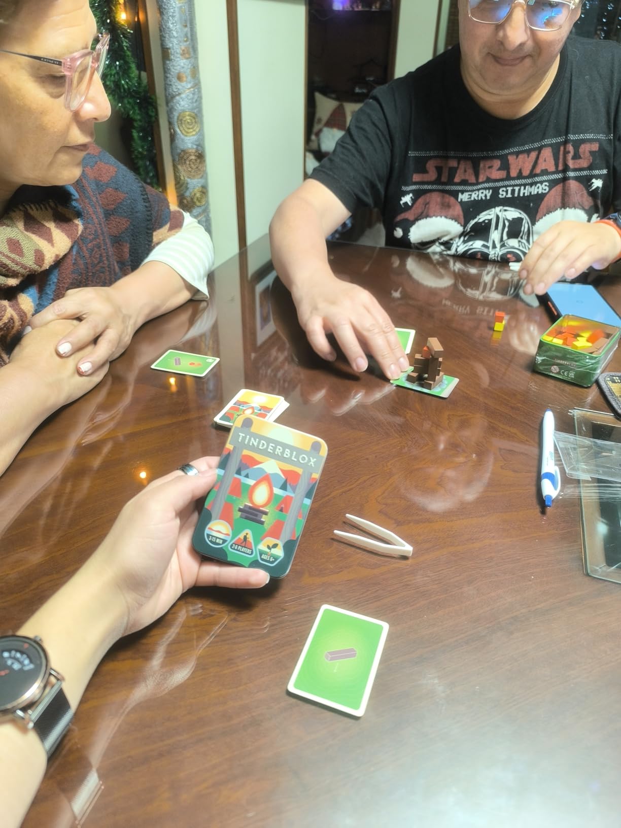 Tinderblox Board Game by Alley Cat Games | Fast Paced Dexterity Stacking Game for All Ages | Compact Portable Family Game | 2-6 Players | Ages 6+ | 15 Minute Playtime customer photo 1