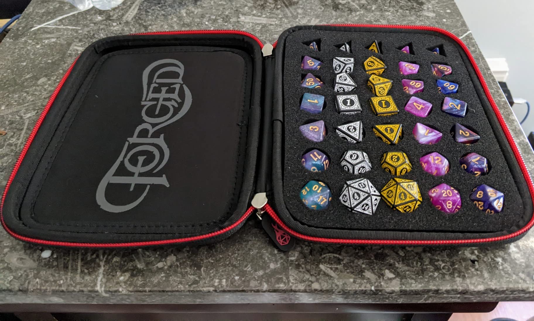 Forged Dice Co. Dicemaster's Display & Storage Box - Holds 35 Metal or Plastic Polyhedral Dice / 5 Sets customer photo 1