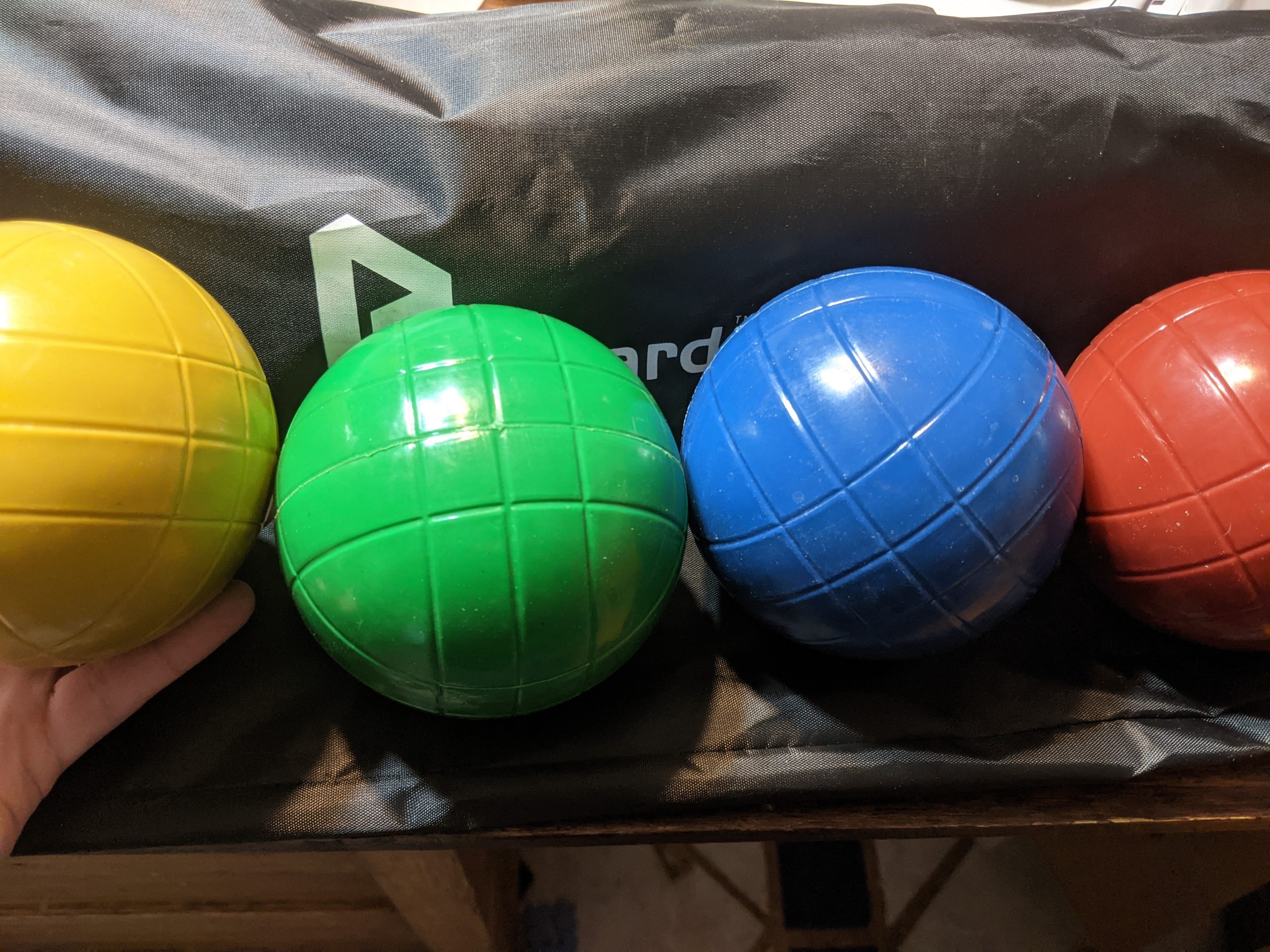 90mm Bocce Ball Set with 8 PE Balls, 1 Pallino, Carrying Bag, Measuring Tape - Family Game for Outdoor/Lawn/Beach/Park customer photo 1