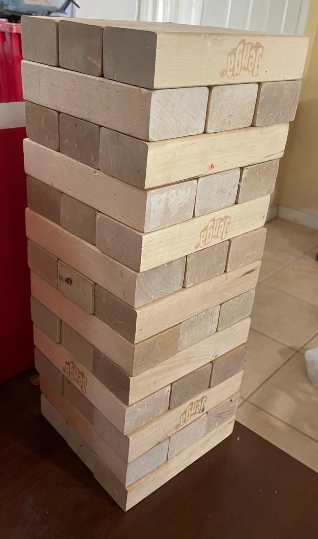Jenga Giant - Hardwood Blocks - Stacks to Over 4 Feet - Officially Licensed - JS6 customer photo 2