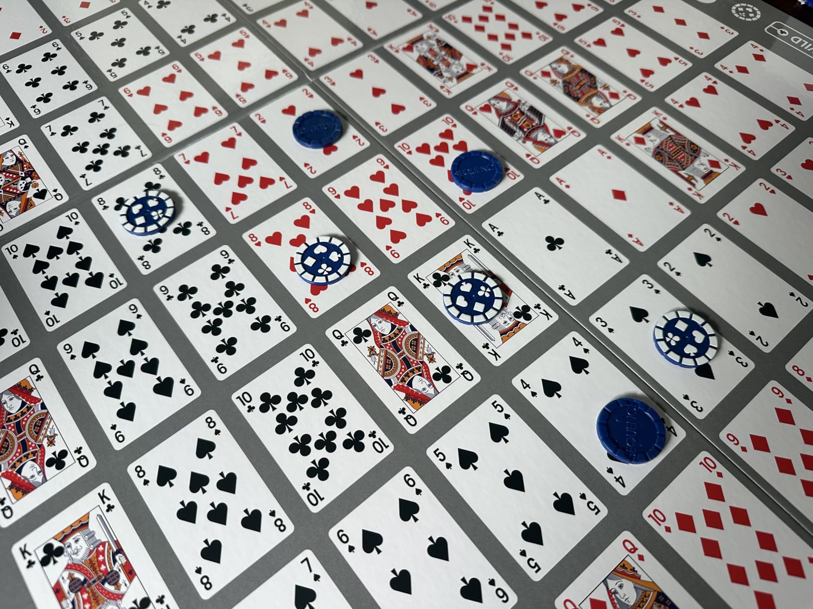 Sequence Premium Edition - Stunning Set with Giant Board (20.25 x 26.25 inches), Exclusive Chips and Deluxe Cards by Goliath, Blue, for Ages 7+ customer photo 1