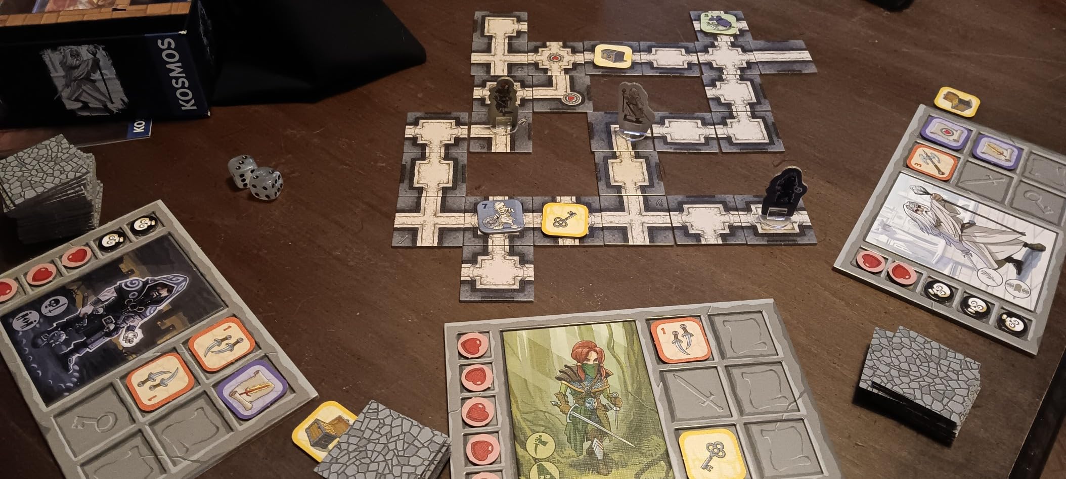 Karak | A Dungeon Crawler Game for Kids from Kosmos Games | Competitive Role-Playing Fantasy Game for 2 to 5 Players Ages 7+ | Dice-Rolling Mechanism | Ideal for Families | 2-Language, German/English customer photo 1