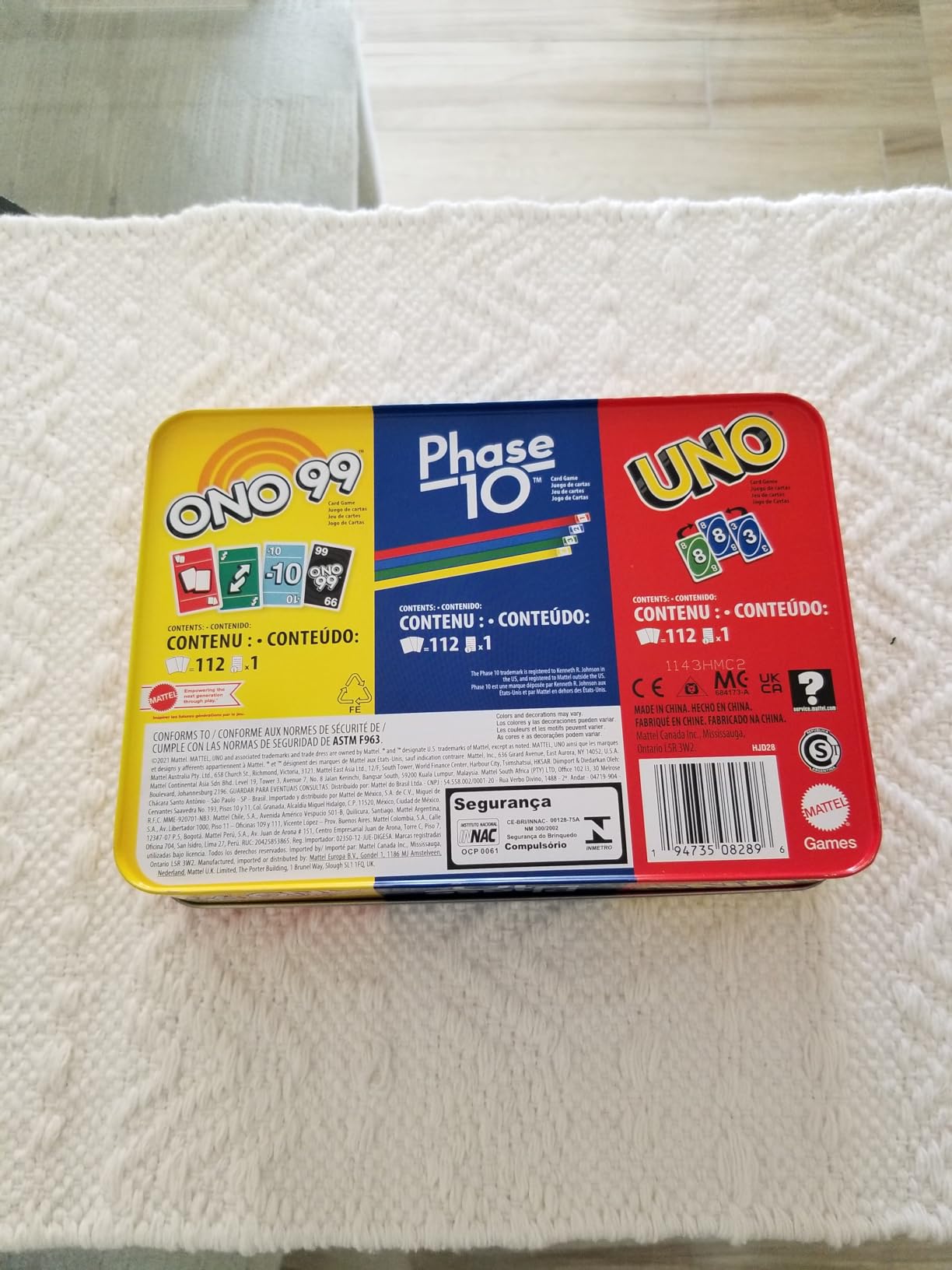 Mattel Games Set of 3 Card Games with UNO, Phase 10 & ONO 99, Travel Fun for Kids & Family Night with Storage Tin Box (Amazon Exclusive) customer photo 2