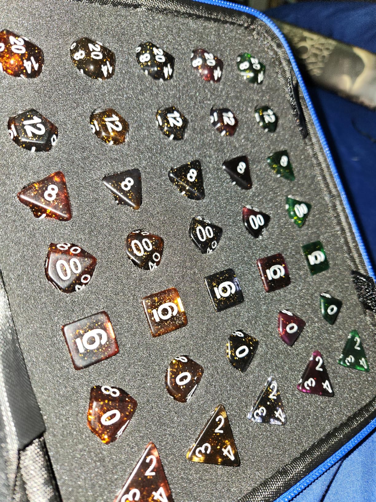 Aoriher Dice Case with Removable Slotted Tray for Storage Game Storage Case Dice Holder Holds up to 70/10 Sets (Red) customer photo 1