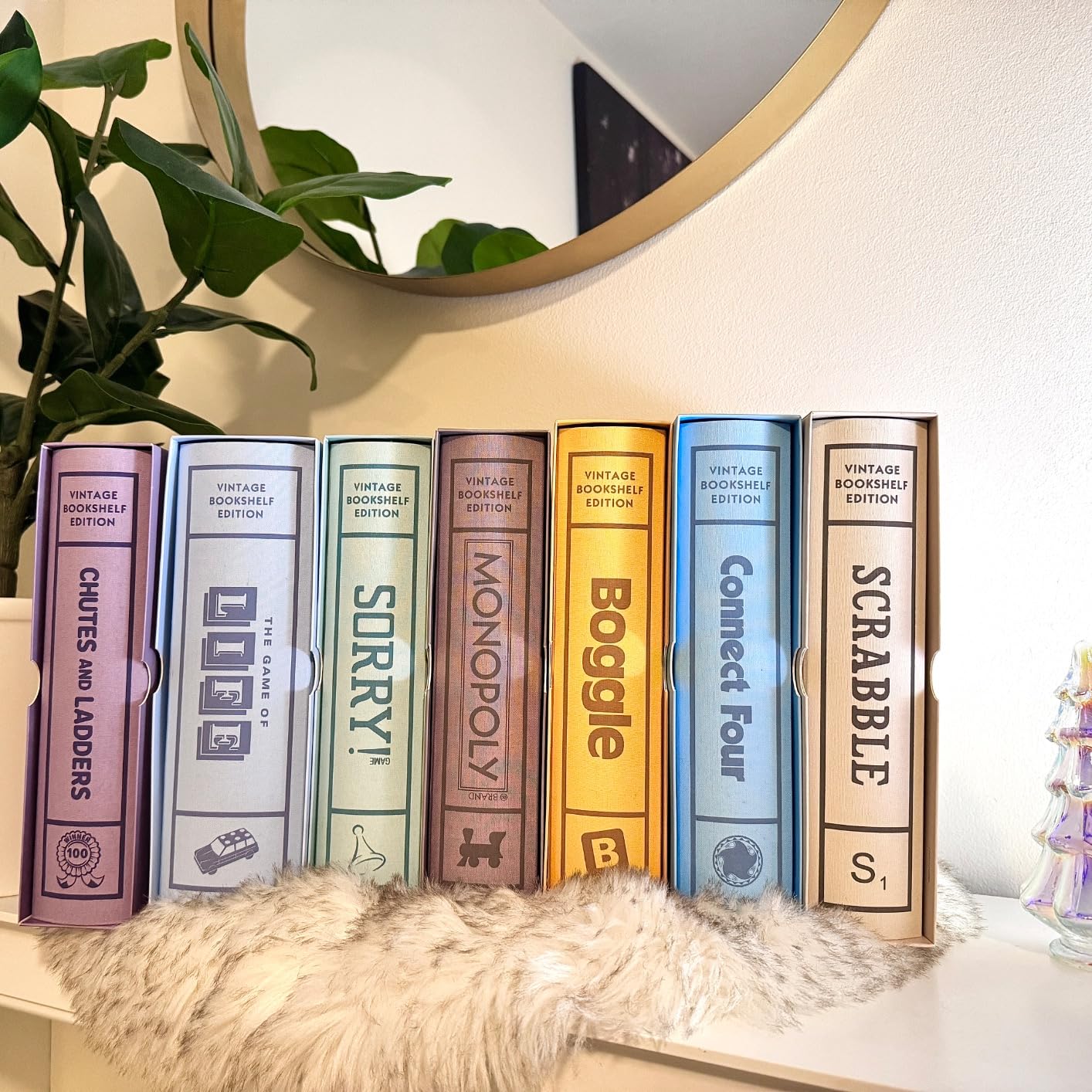 Sorry! Vintage Bookshelf Edition by WS Game Company - Classic Board Game in Linen-Wrapped Book Case with Retro 1958 Design, Wooden Pawns, and Full-Size Folding Game Board, for 2-4 Players, Ages 6+ customer photo 1