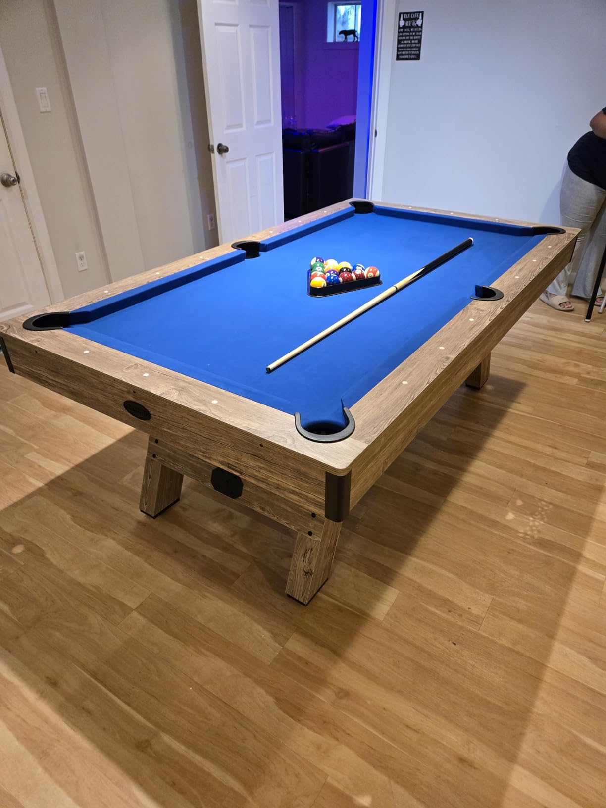 GoSports 7 ft Pool Tables with Wood Finish - Choose Your Style - Modern Billiards Table with 2 Cue Sticks, Balls, Rack, Felt Brush and Chalk customer photo 2