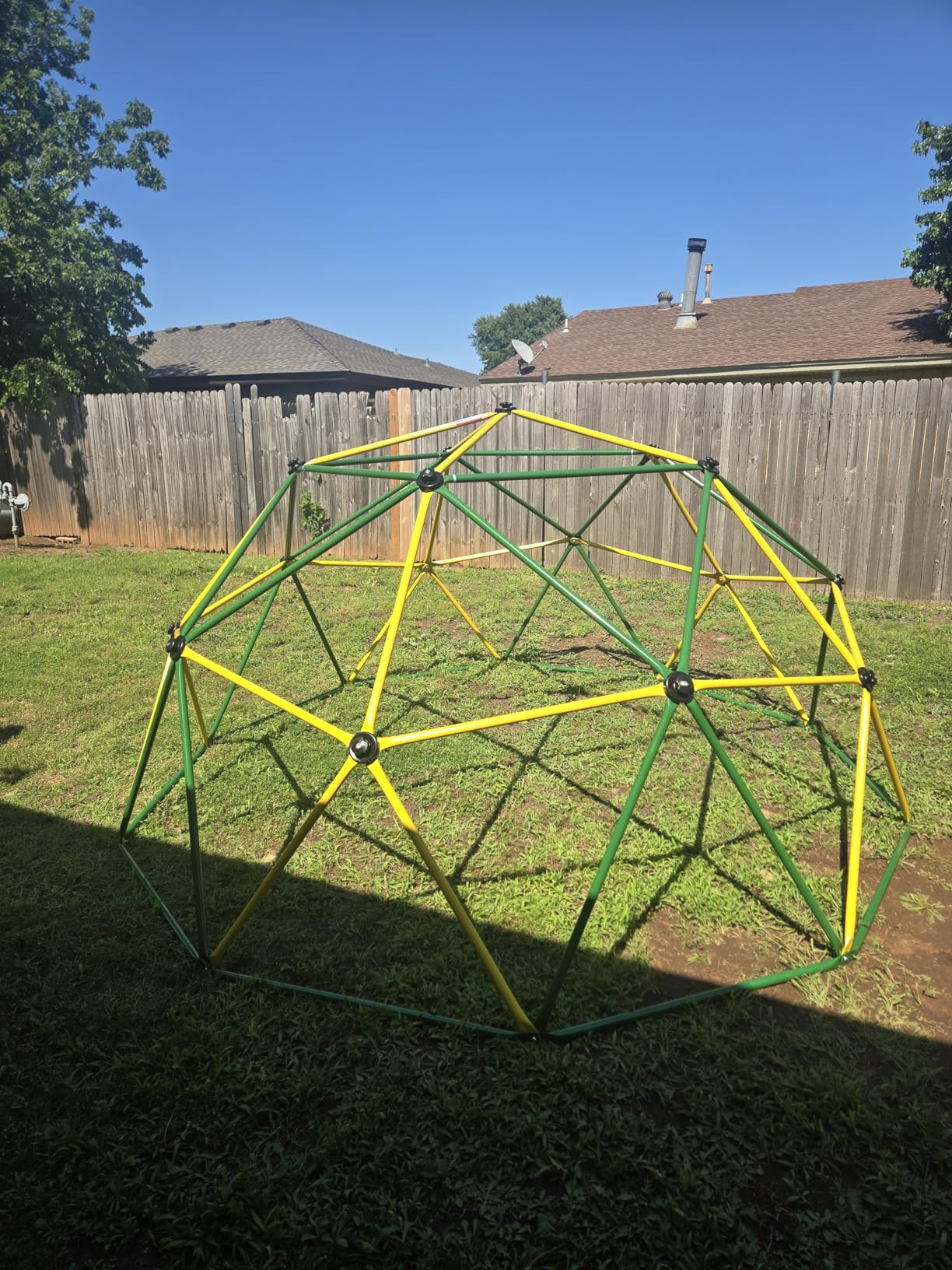 Climbing Dome with Hammock Swing Seat 10ft Outdoor Jungle Gym Kids Playset customer photo 2