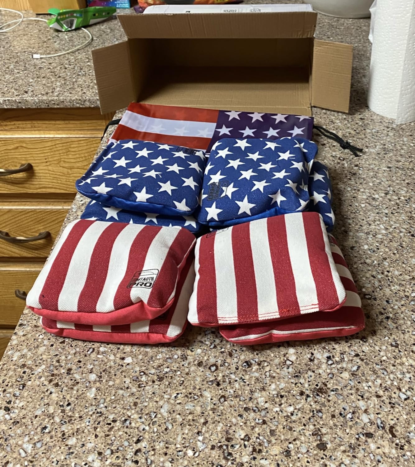 Dual Sided Corn Hole Bags Professional Cornhole Bags Set of 8 Regulation Corn Hole Bean Bags Slick and Stick customer photo 1