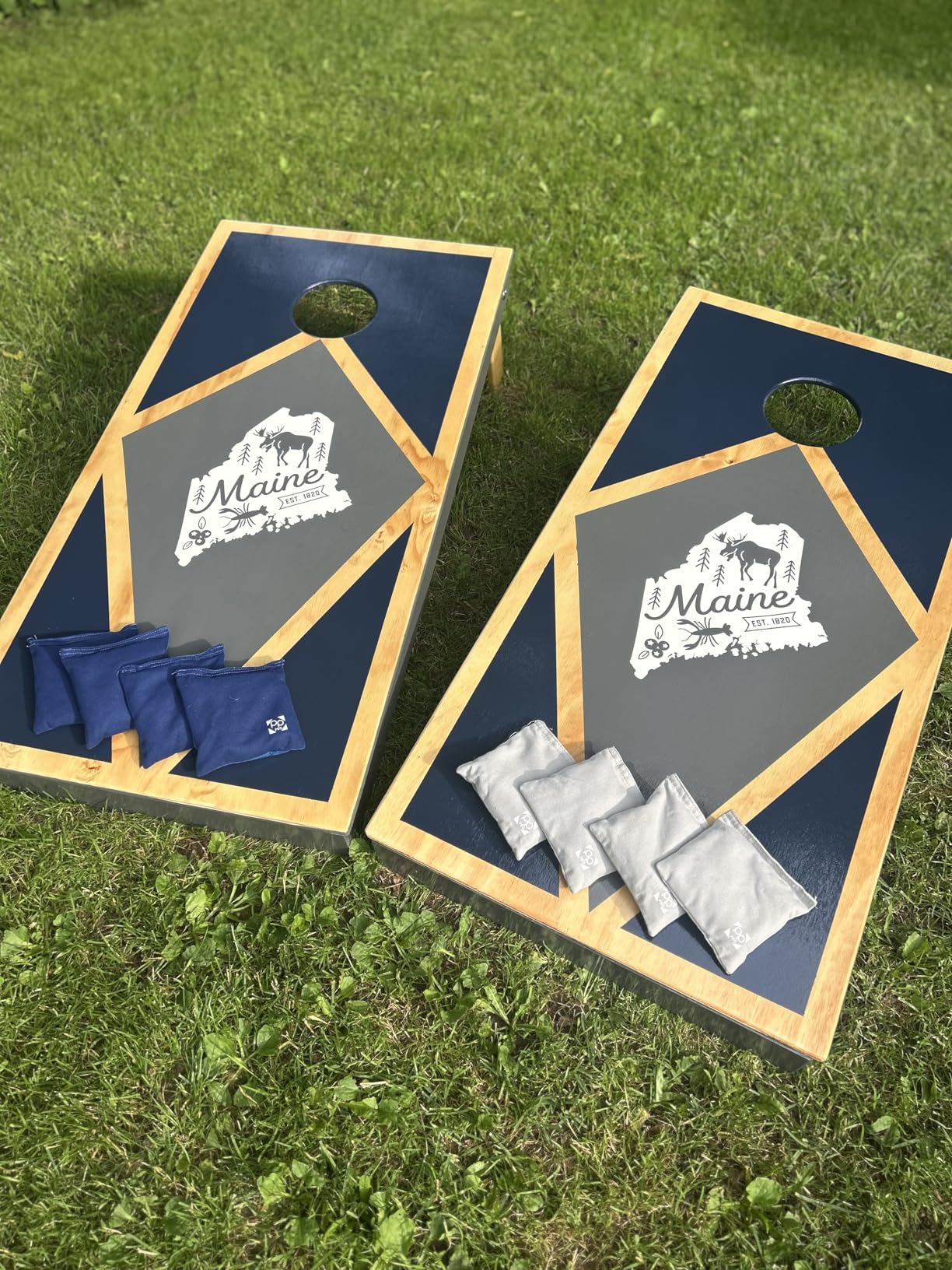 Professional Cornhole Bags - Set of 8 Regulation All Weather Double Sided - Sticky Side/Slick Side Bean Bags for Pro Corn Hole Game customer photo 1