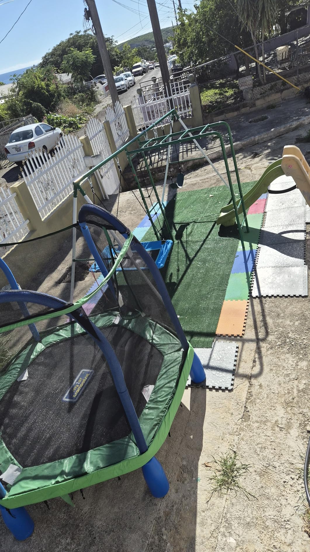 Hapfan Swing Sets for Backyard with Monkey Bars,5 in 1 Playground Set customer photo 2