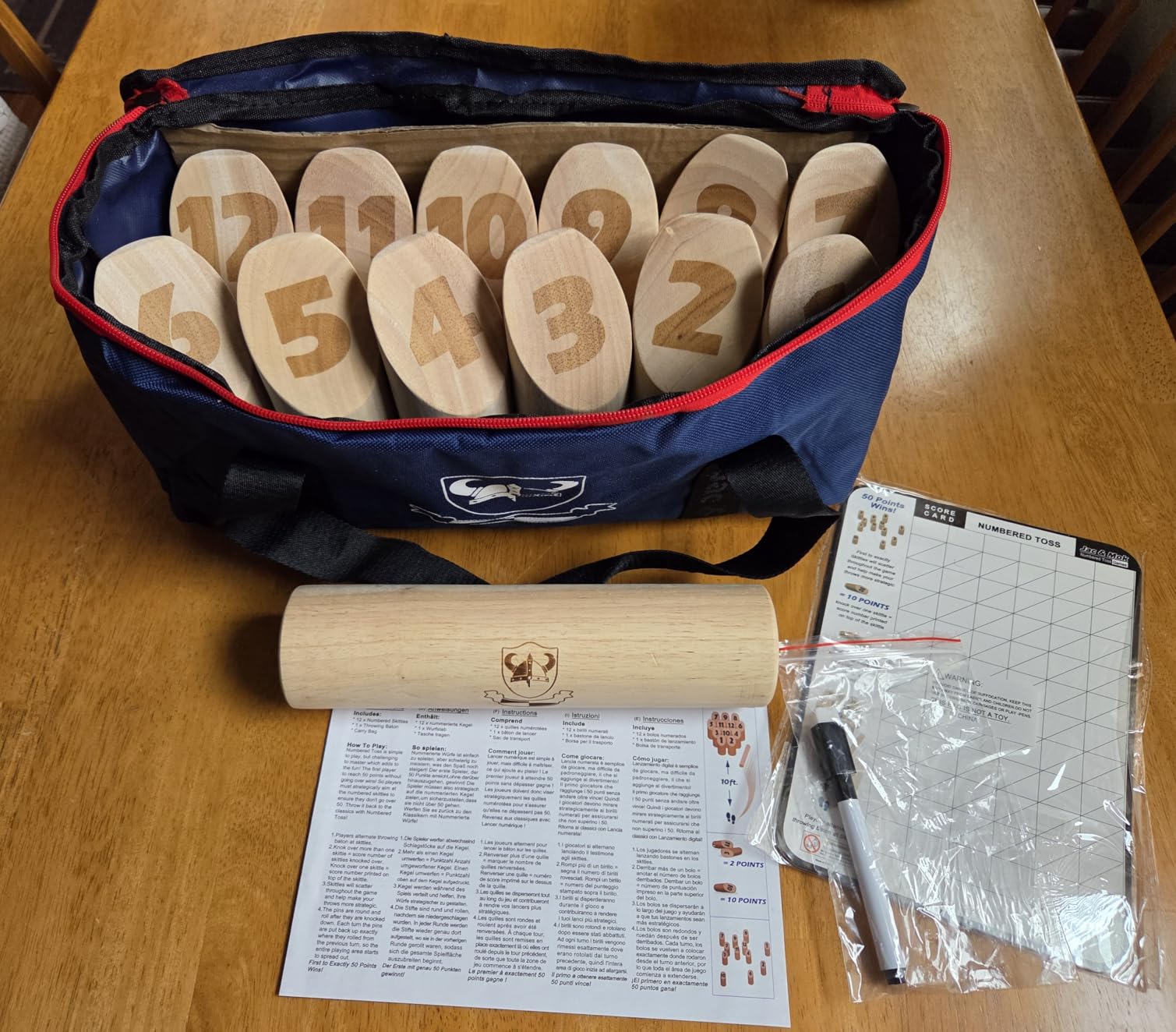 JacJoe All Pro Numbered Block Toss Games, Wooden Throwing Game, Outdoor Backyard Lawn Games (Scoreboard & Carrying Bag) customer photo 1