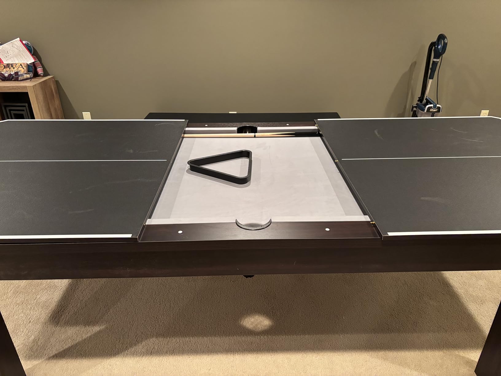 GoSports 3 in 1 Pool, Dining, & Table Tennis Combo Table and Storage Benches - 7 ft or 8 ft - Convertible Billiards and Table Tennis with Accessories customer photo 2