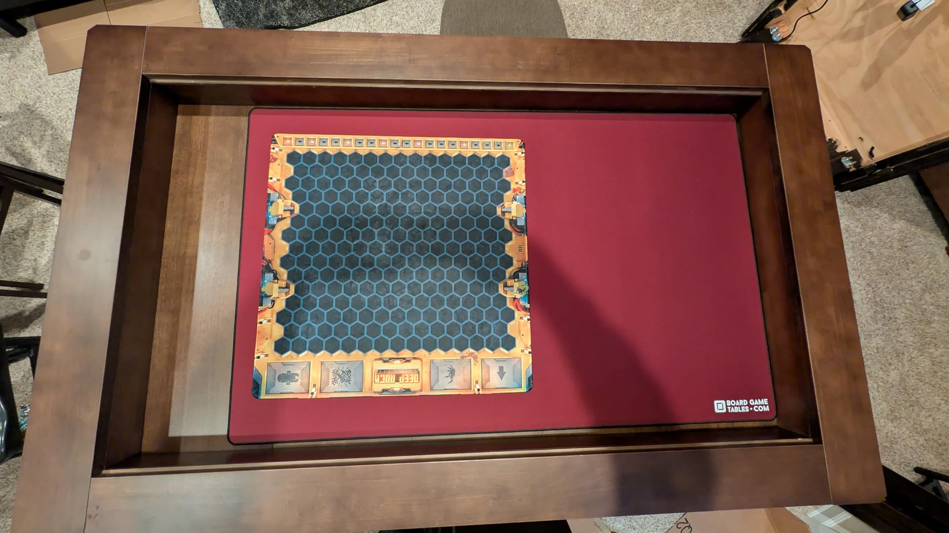 Coperat Solid Wood Board Game Table for 4-6 Players, Dining/Gaming Table w/ 54