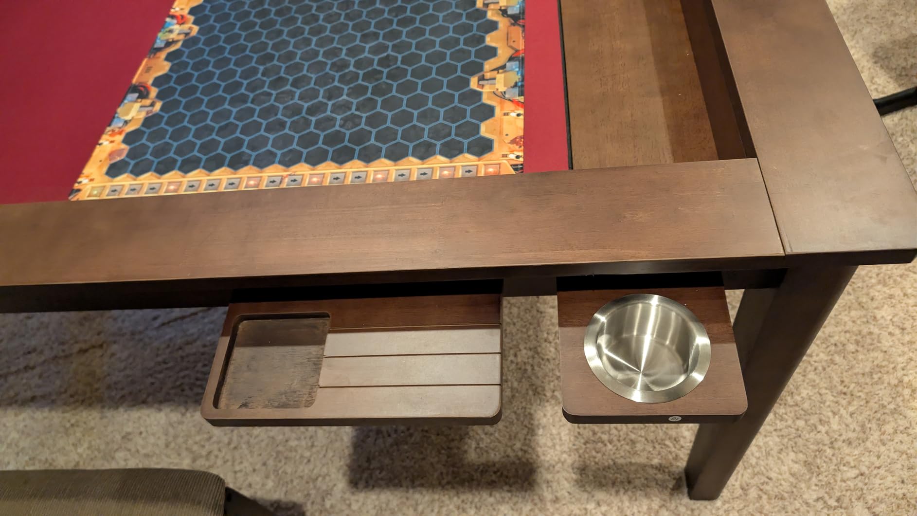 Coperat Solid Wood Board Game Table for 4-6 Players, Dining/Gaming Table w/ 54