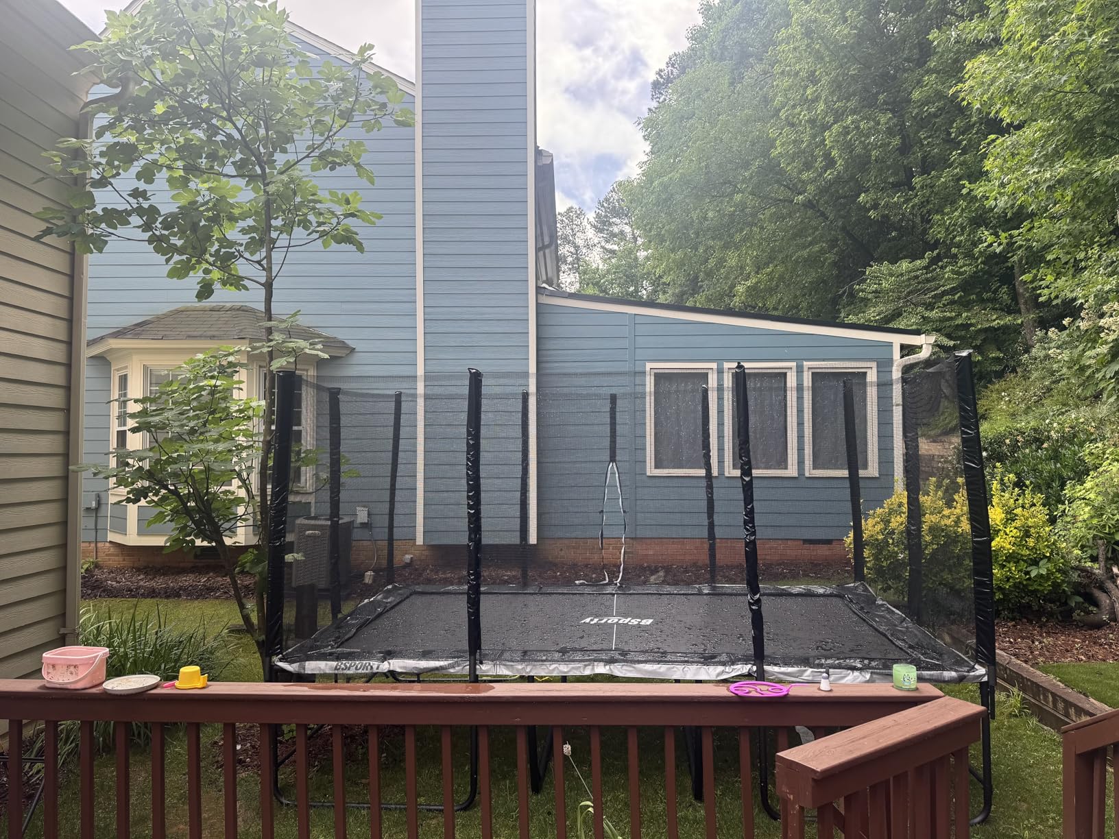 Ultra Rectangle Trampoline 8X14FT 2200LBS Weight Capacity Outdoor Square Gymnastics Heavy-Duty Trampolines with Full-Wrap Net Enclosure for Kids Adults customer photo 2