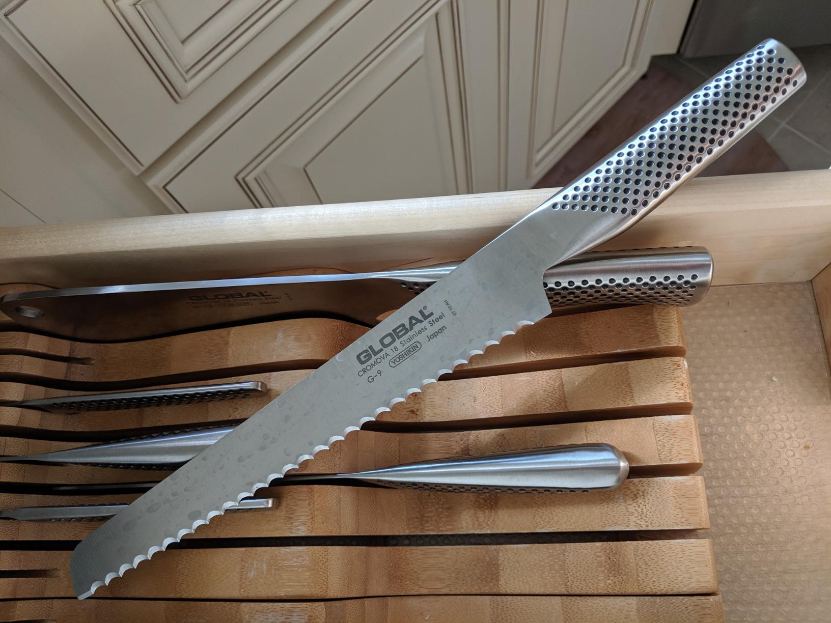 Global G-9-8/4 inch, 22cm Bread Knife, 8.75