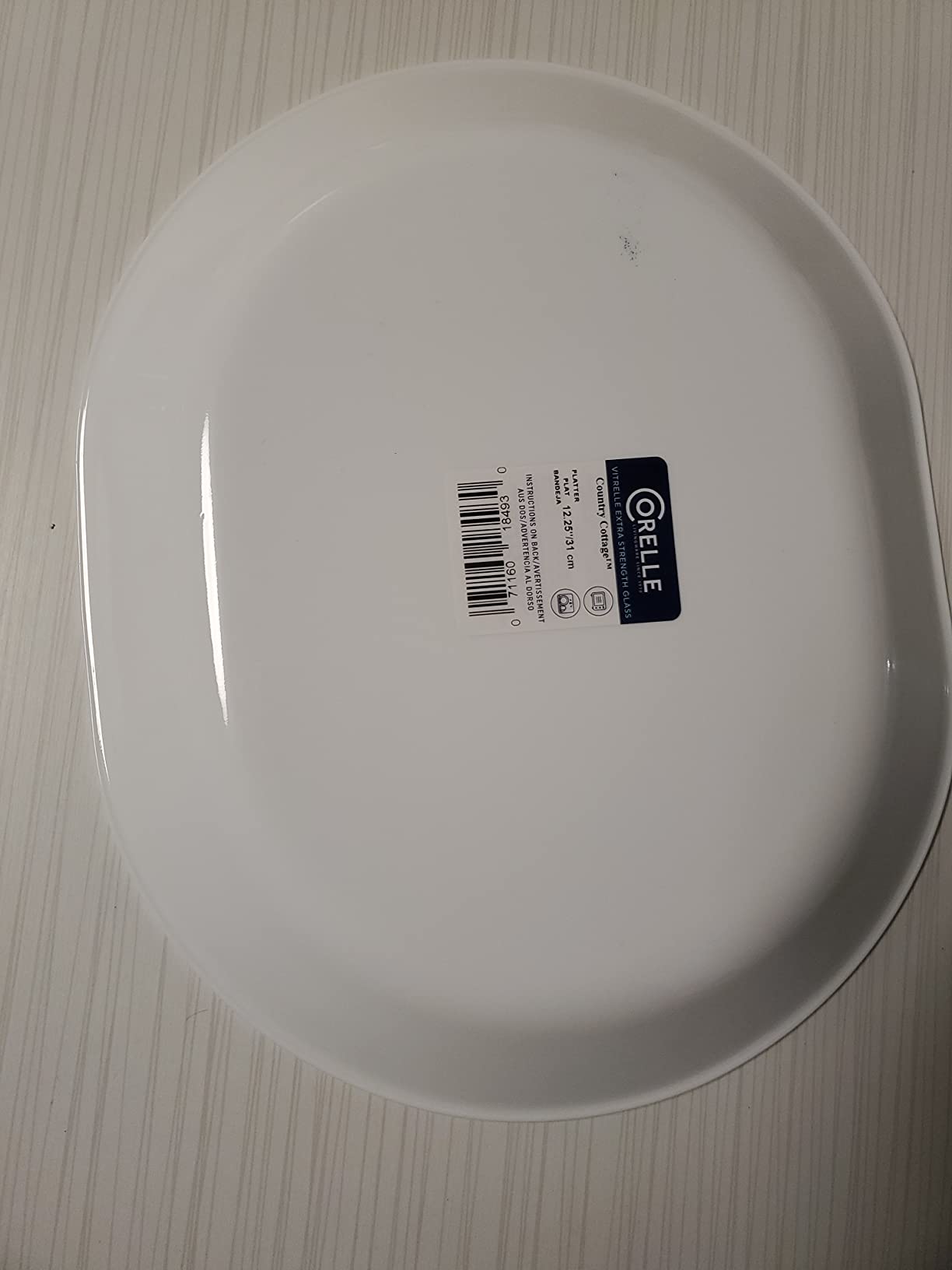 Corelle Vitrelle Serving Platter, 12-1/4-Inch Large Serving Plate, Triple Layer Glass, Crack and Chip Resistant, Country Cottage customer photo 2