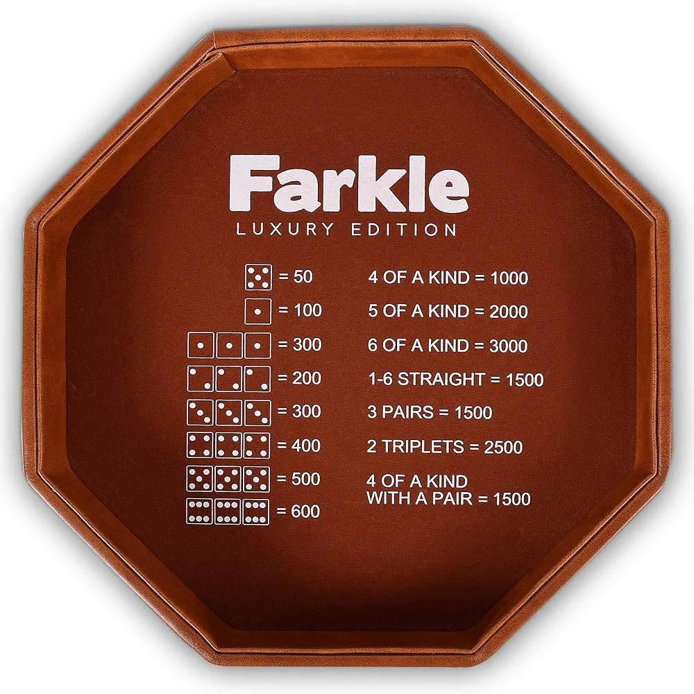 Farkel Party Classic Dice Game | Official Licensed Farkle Set | 36 Dice, 6 Cups, Score Sheets & Storage Tin | Travel Dice Game for Family Game Night | 2+ Players, Ages 8+ customer photo 2