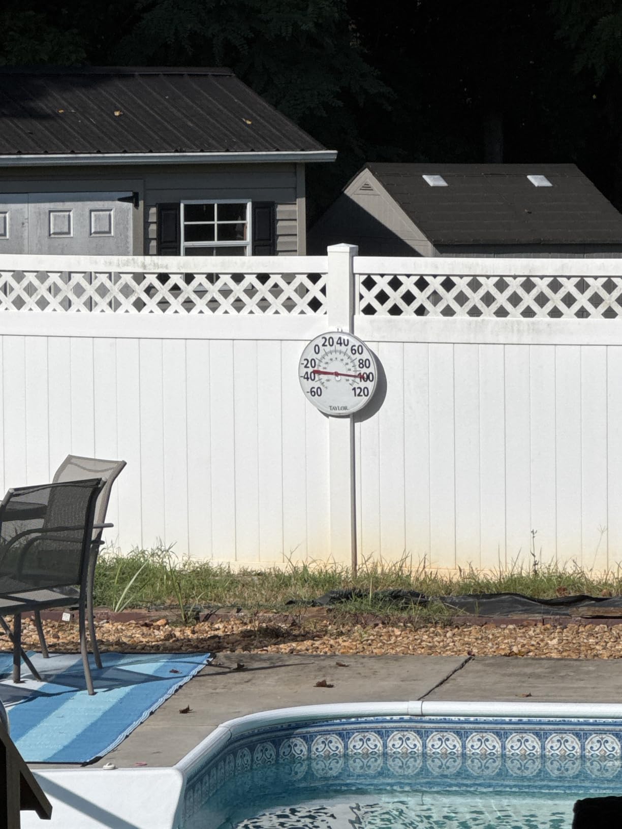 Taylor Extra Large Metal Wall Indoor Outdoor Thermometer, Easy to Read Numbers for Patio, Pool, and Indoor Areas, 18 inch, White customer photo 1