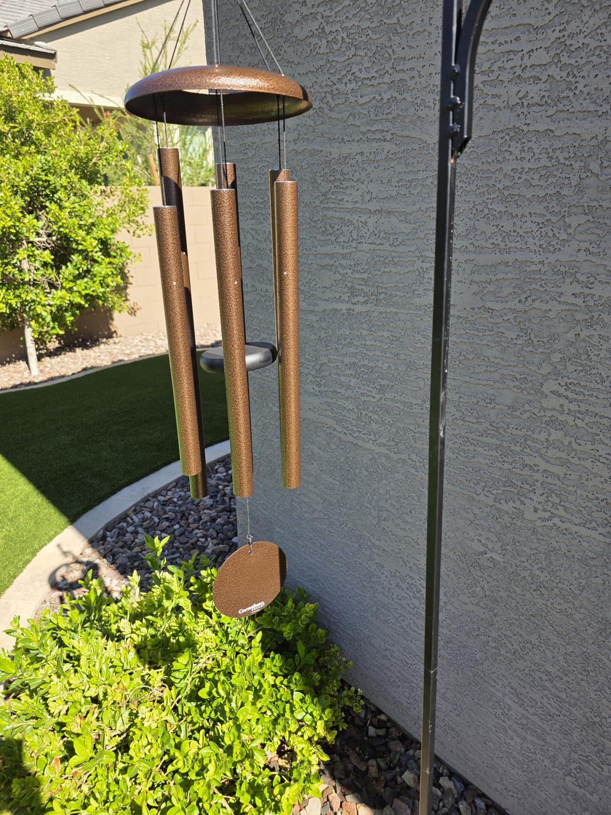 Corinthian Bells 36 Inch Black Large Metal Wind Chimes for Outside, Modern Outdoor Wind Chime, Made in USA customer photo 1