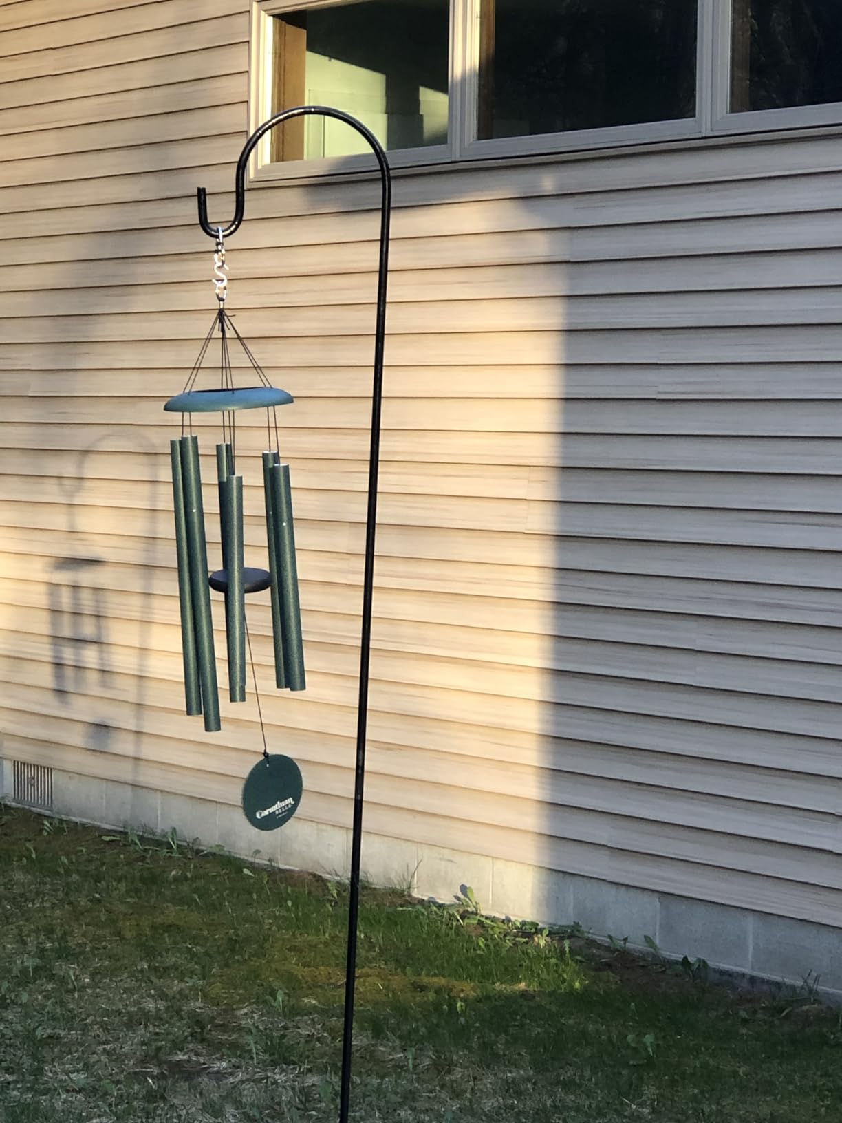 Corinthian Bells 36 Inch Black Large Metal Wind Chimes for Outside, Modern Outdoor Wind Chime, Made in USA customer photo 2