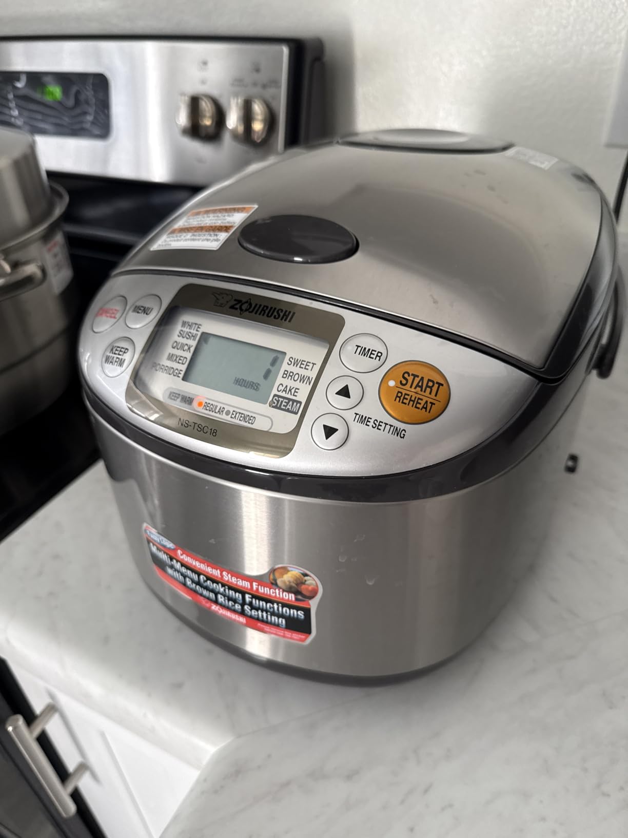 Zojirushi NS-TSC10 5.5 Cup Micom Rice Cooker and Warmer, 1.0L | LCD controls, delay timer customer photo 2