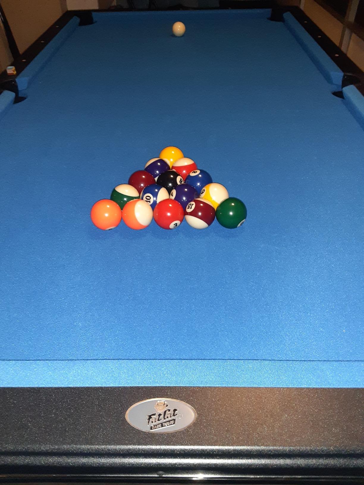 Fat Cat Tucson 7 Foot Pool Table with Automatic Ball Return, Arcade Style Black Finish, 818 Bumpers, Includes Cues and Balls customer photo 2