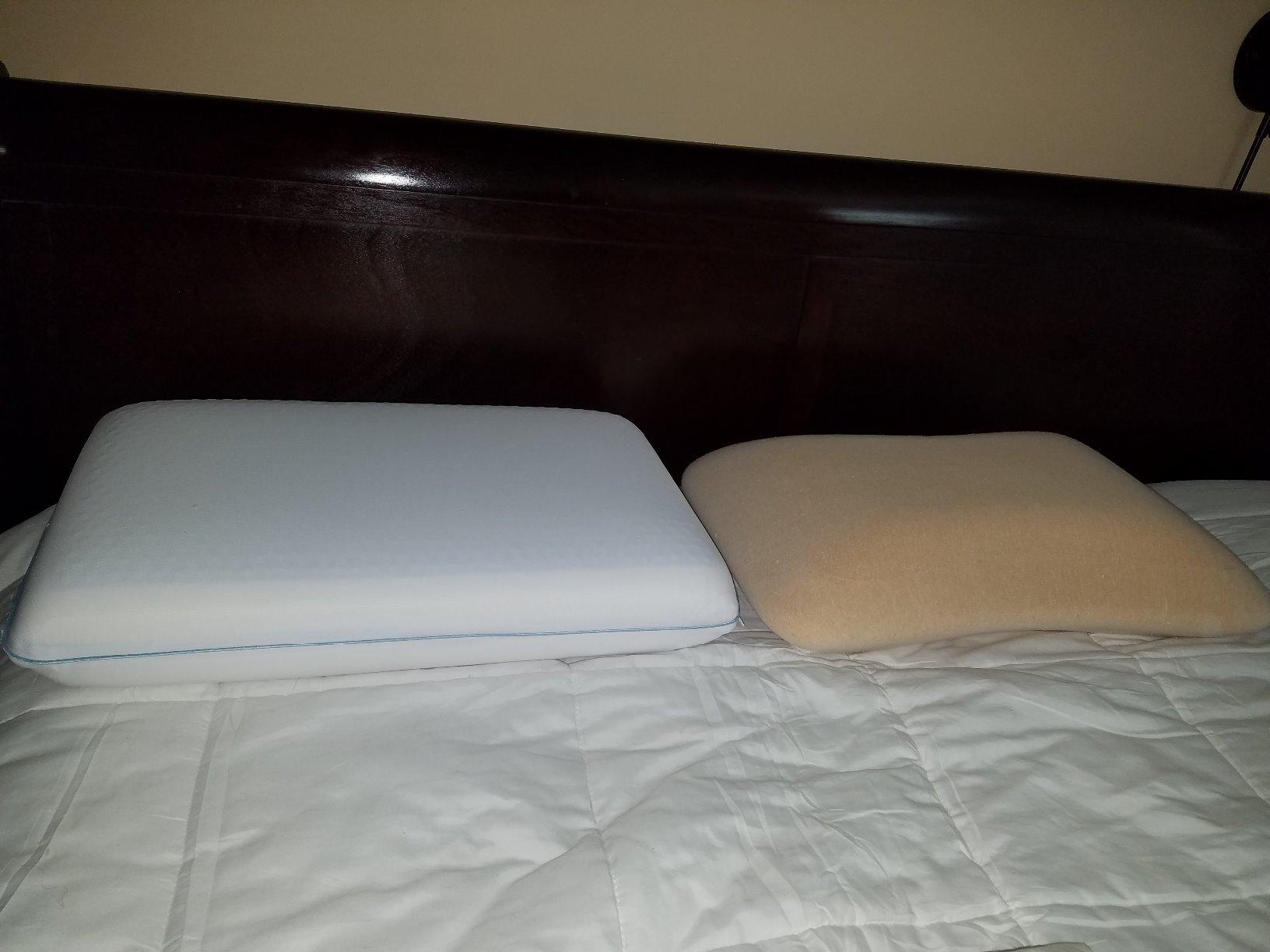 Cool Gel Cooling Pillow for Sleeping, Standard Size Cooling Memory Foam Pillow for Hot Sleepers, Reversible Ergonomic Design, Pressure Relief, Spine Alignment, Side, Back Contouring Support customer photo 2