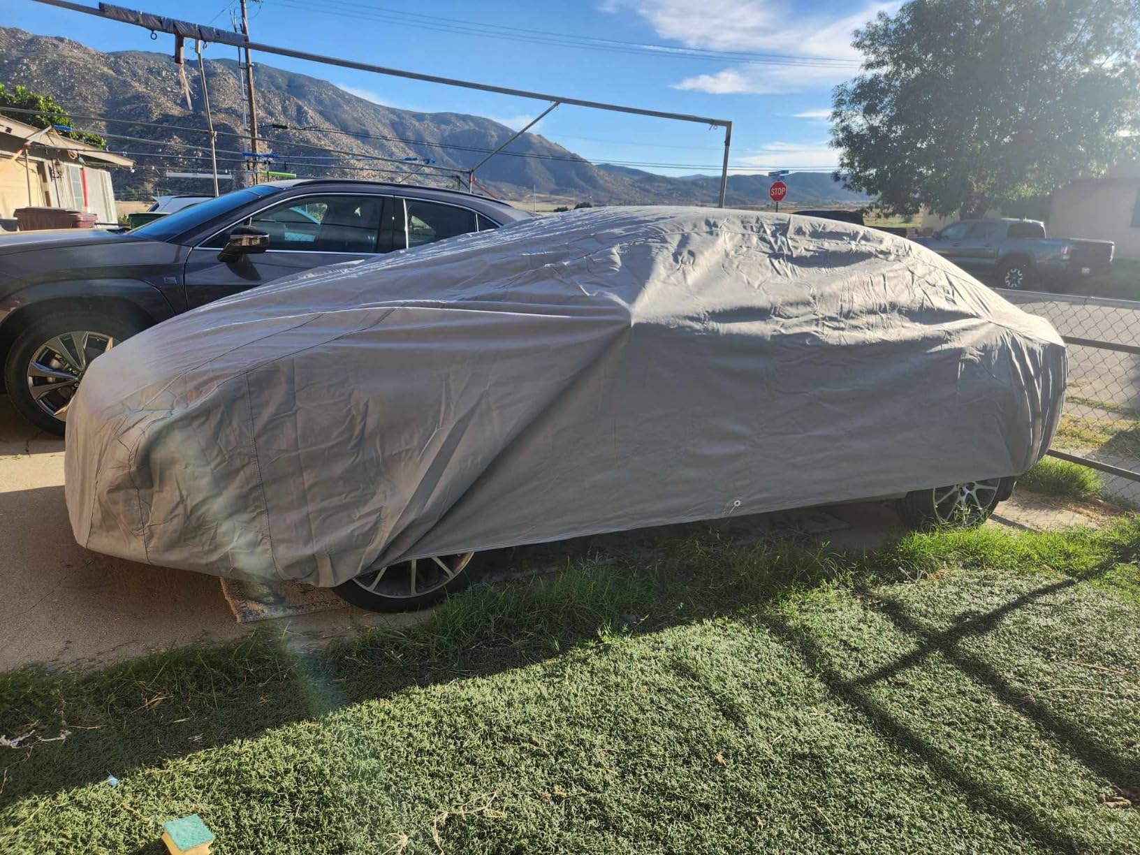 BDK Universal Fit Water Resistant All Weather Indoor Outdoor Car Cover for Sedan SUV Auto Vehicle - Protect from UV Light, Rain, Snow, Dust, Debris, Pollen, Tree Sap & More - Medium 170L x 65W x 47H customer photo 1