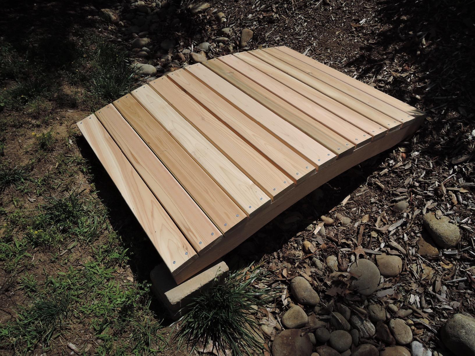 All Things Cedar Wooden Bridge, Outdoor Garden Walkway for Backyard Ponds, 4', Natural - Landscaping Pathway Wood Decor and Accessories for Yard and Patio customer photo 1
