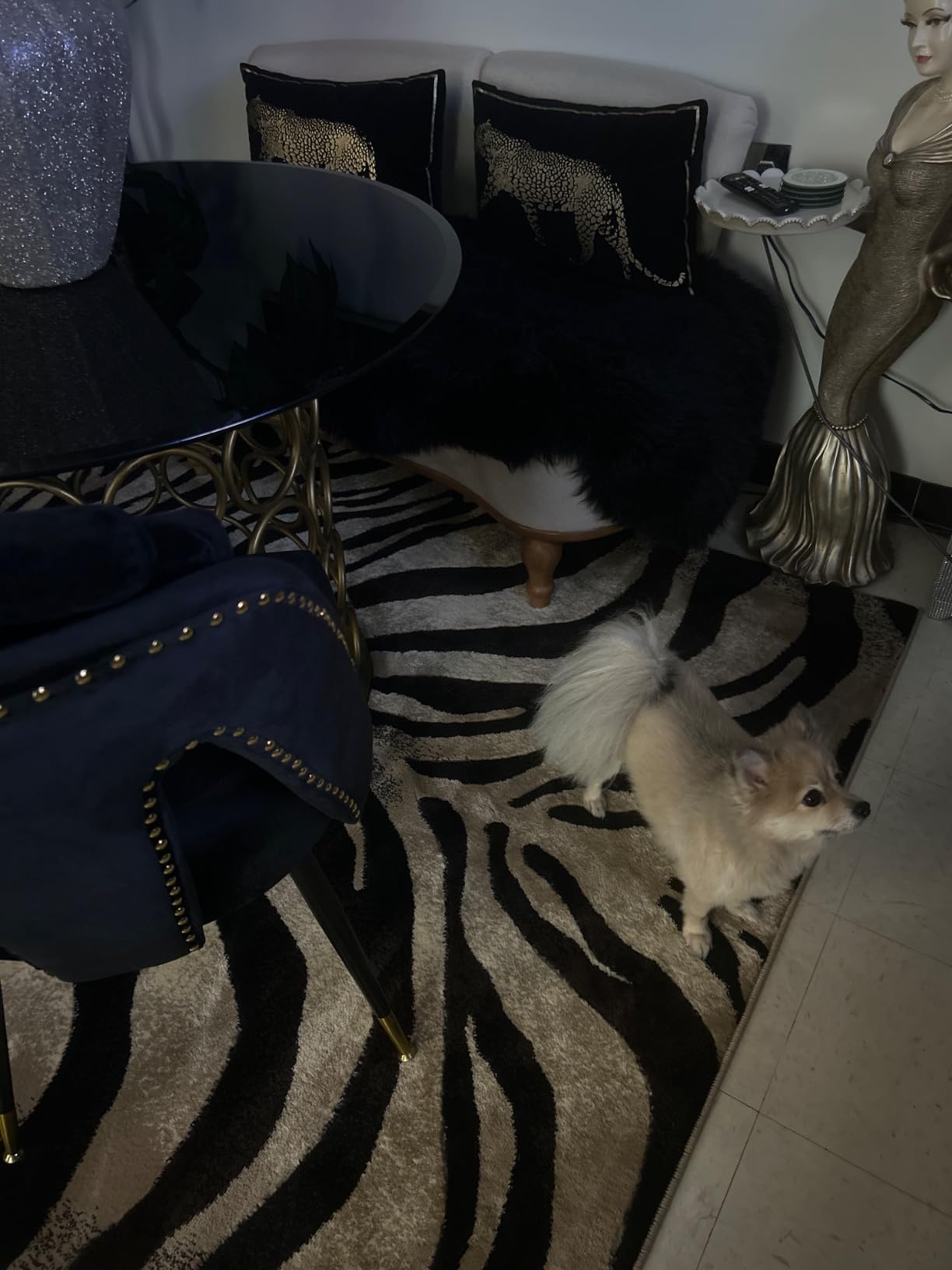 Home Dynamix Tribeca Fawn Area Rug 3 Piece Set, Animals Black/Ivory customer photo 2