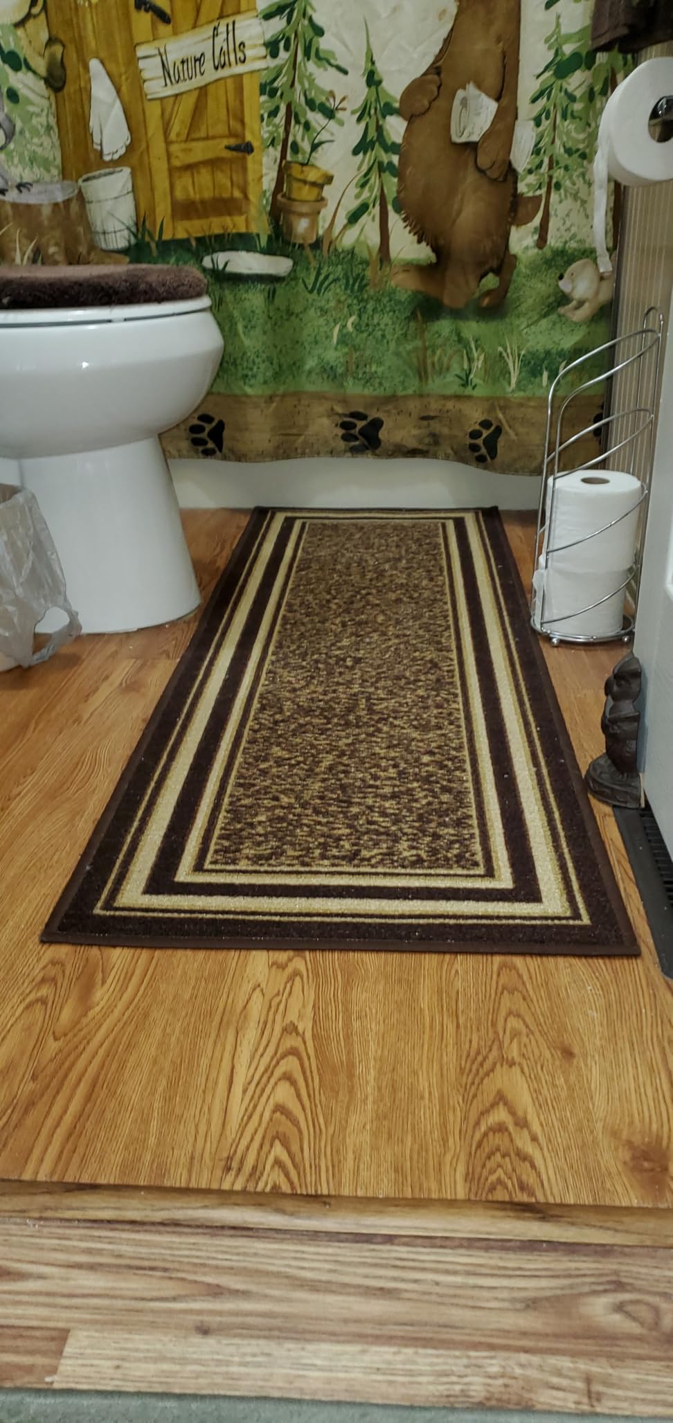 Ottomanson 3x10 Hallway Runner Rug - Non-Slip Kitchen Rugs | Border Entryway Rug Runner Ultra Thin Floor Mat - 10 ft Carpet for Bathroom, Living Room, Bedroom, 2'7