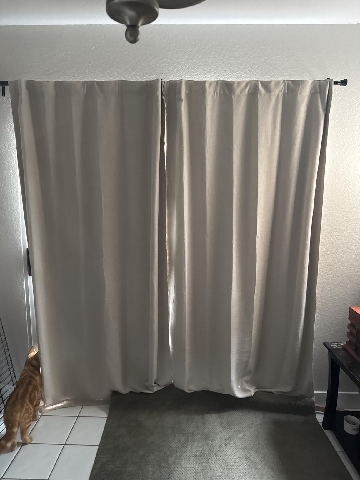 NICETOWN Grey Blackout Patio Sliding Door Curtains 84 inch Length, Grommet Room Divider Thermal Insulated Curtain Drapes for French Door/Living Room customer photo 1