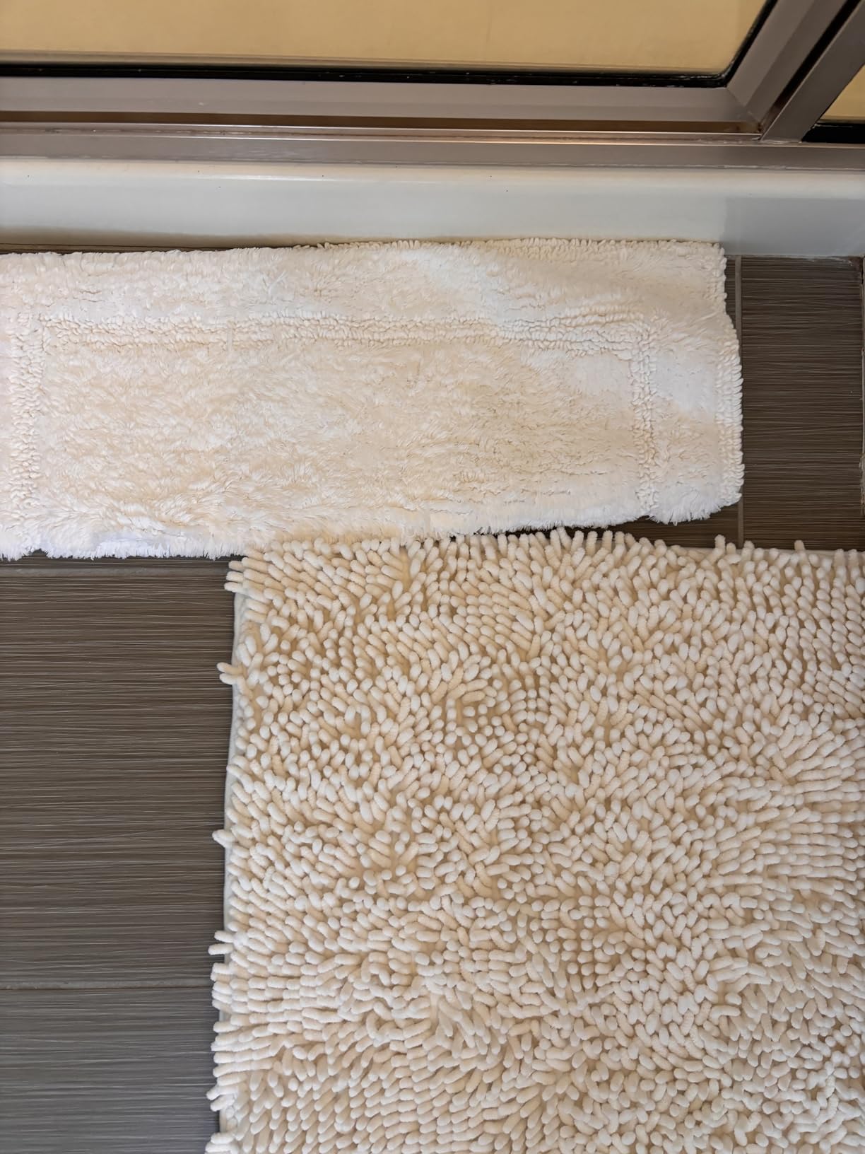 Bath Mat - 58x24-Inch Bathroom Runner with Non-Slip Backing - Absorbent High-Pile Chenille Memory Foam Bathroom Rug by Lavish Home (White) customer photo 1