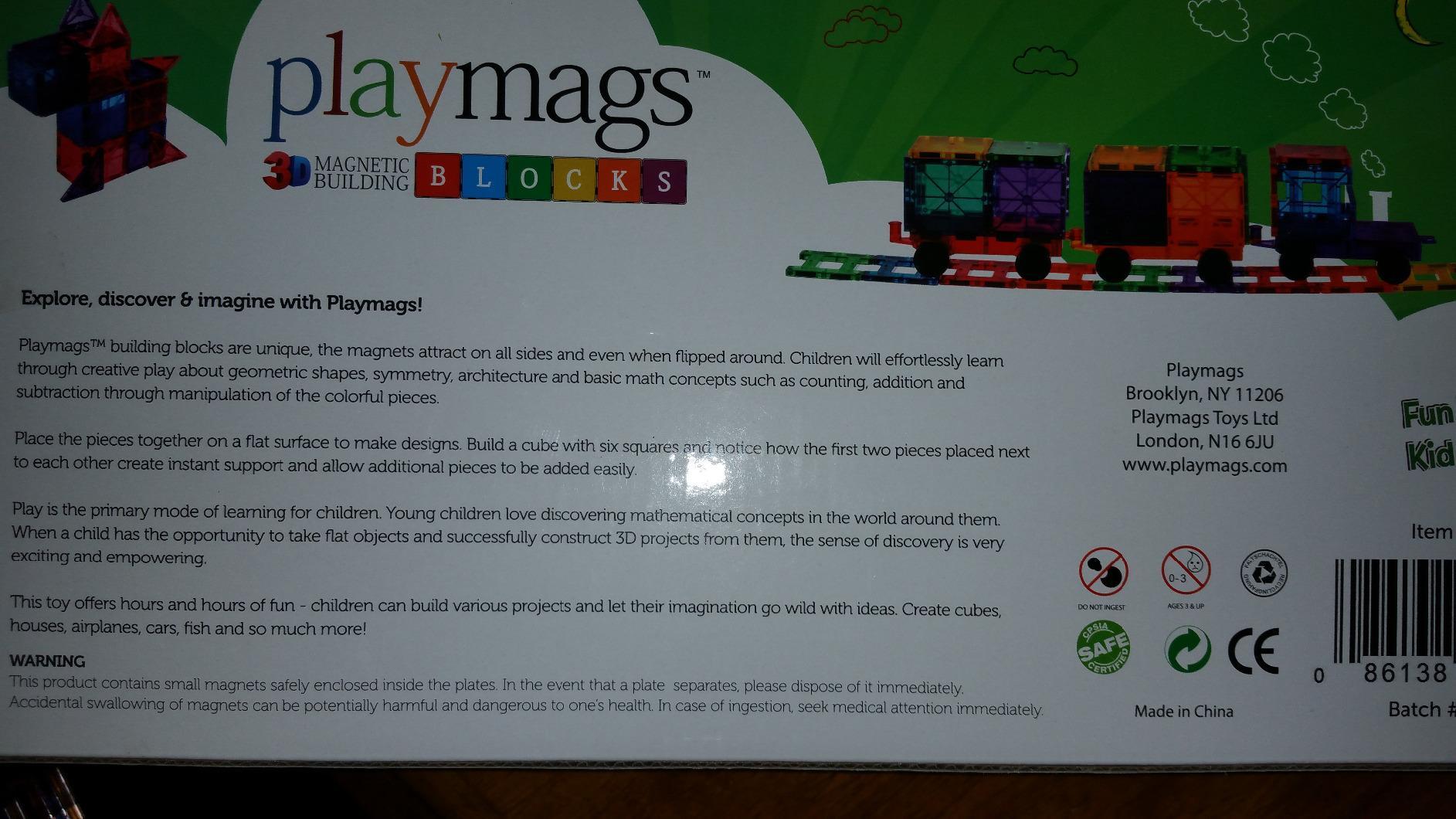 Playmags Magnetic Tiles Train Car Set for Kids - 55pcs Magnet Building Blocks Accessory Set with 4 Cars - Durable Creative STEM Learning Toys for Boys, Girls & Toddlers customer photo 2