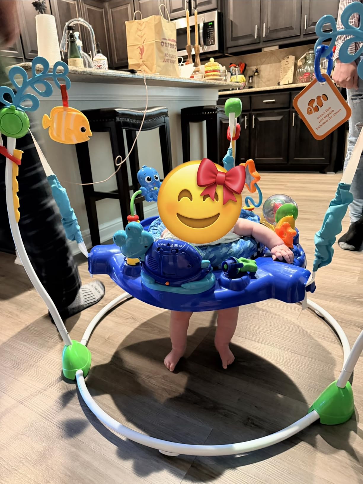 Baby Einstein Neptune's Ocean Discovery Activity Baby Jumper Activity Center, Ages 6 Months +, Max Weight 25 lbs., Unisex customer photo 2