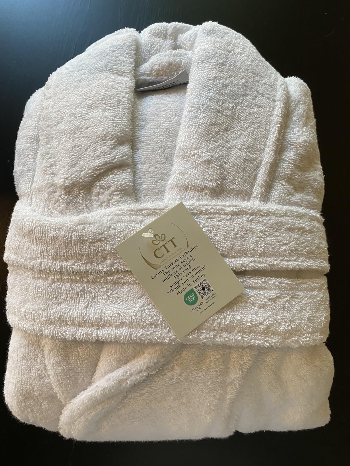 CTT - Luxury 100% Turkish Cotton Terry Cloth Bath Robe for Women & Men, 400 GSM Soft & Plush Long Robe customer photo 2