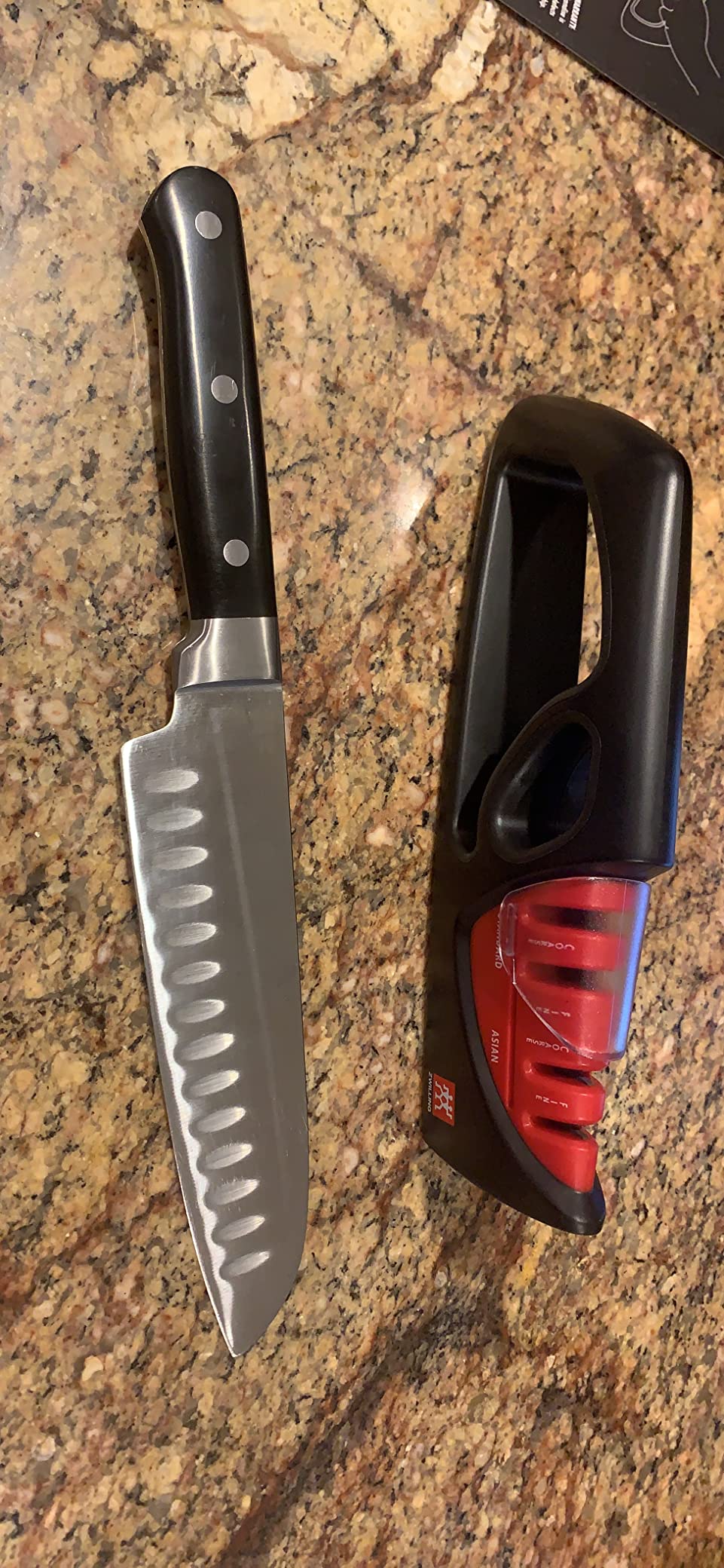 Zwilling 4-Stage Ultra-Sharp Knife Sharpener, Easy to Use Safe No Slip Base | Restores Ultra-Sharp Blades in Seconds. For Western & Asian Style Blades. Sharpening Ceramic Rods Have Coarse & Fine Grits customer photo 2
