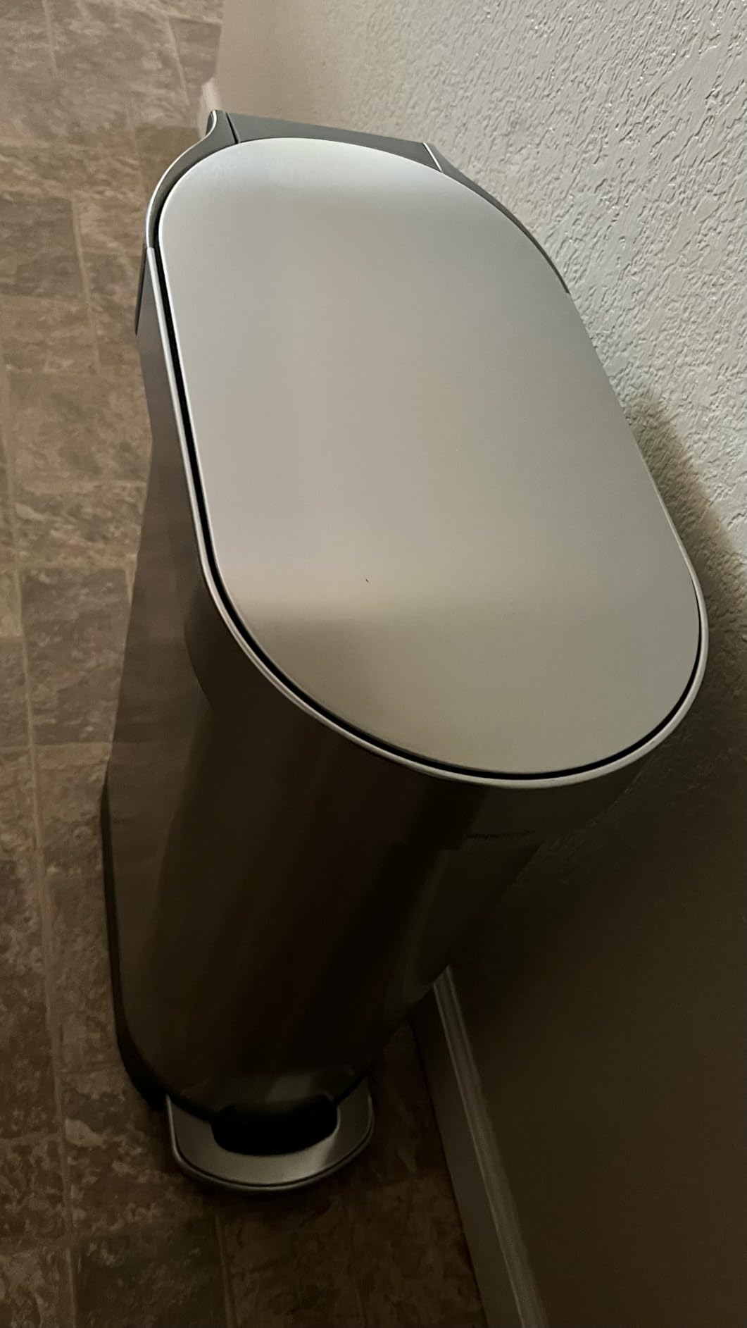 simplehuman 45 Liter / 12 Gallon Slim Hands-Free Kitchen Step Trash Can, Brushed Stainless Steel customer photo 2