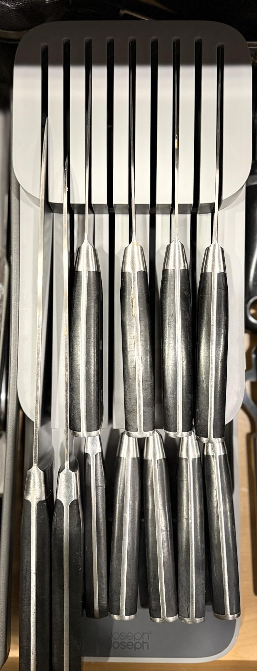 Joseph Joseph DrawerStore Knife Organizer, holds up to 9 knives, Kitchen Organization & Drawer Storage - Compact, Gray customer photo 2